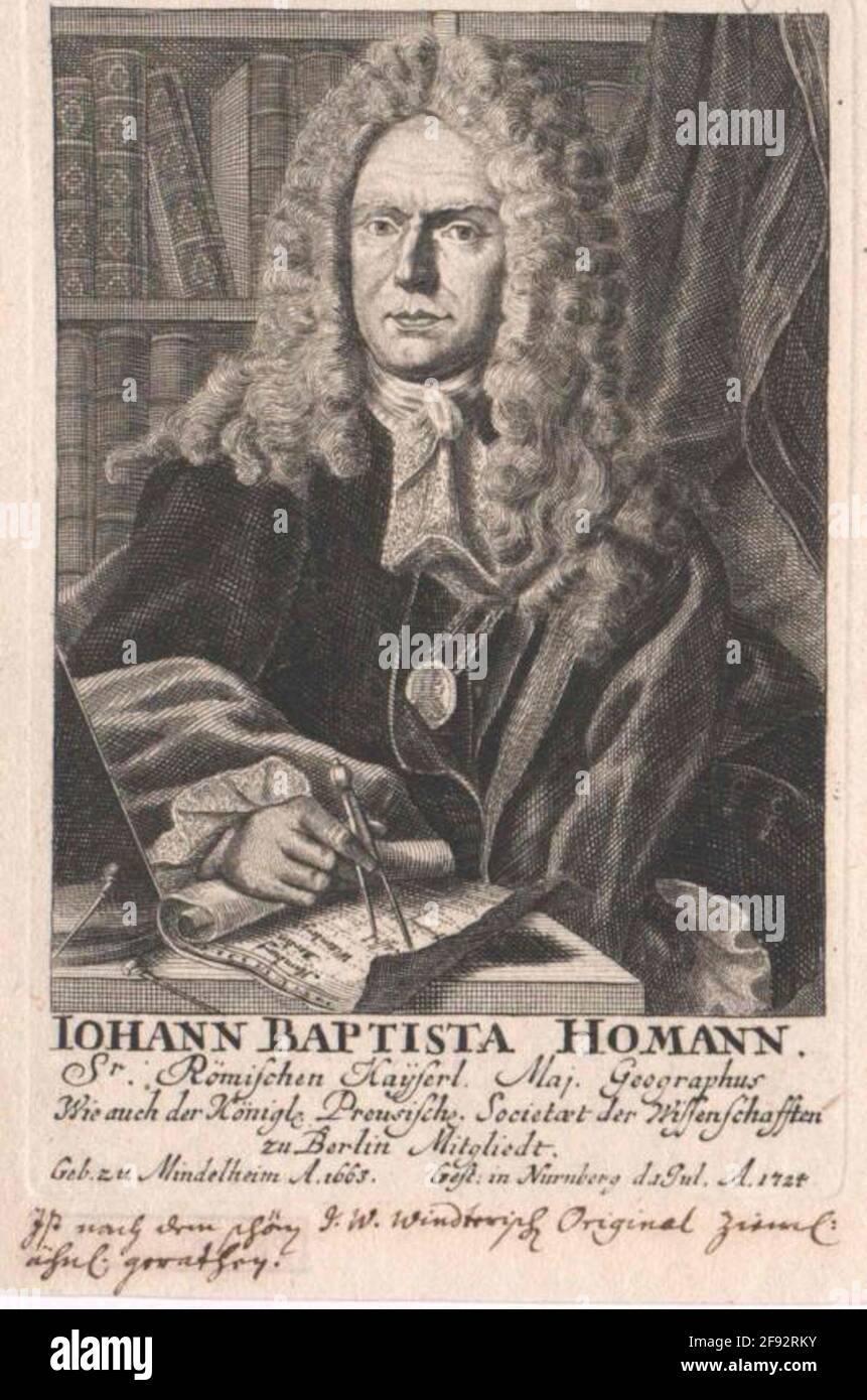 Homann, Johann Baptista. Stock Photo