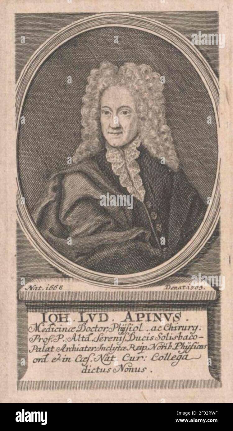 Apinus, Johann Ludwig Stock Photo Alamy