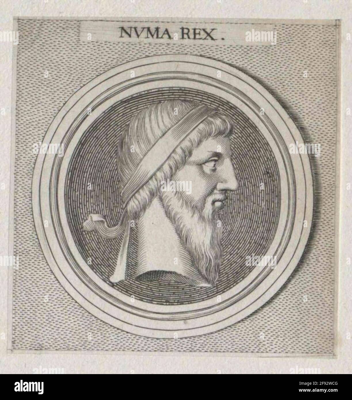 Numa Pompilius, King of Rome. Stock Photo