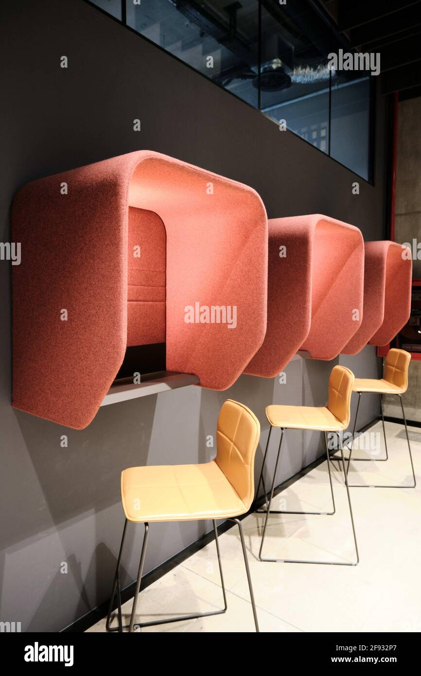 Vertical shot of the contemporary design of chairs next to each other ...