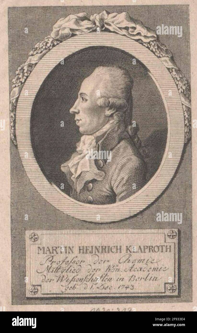 Klaproth, Martin Heinrich . Stock Photo
