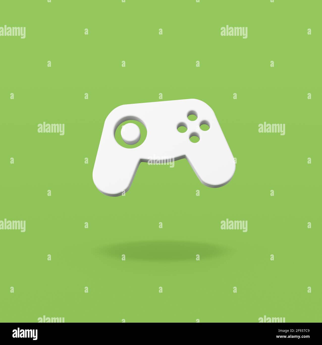 Gamepad Controller Symbol Shape on Green Background Stock Photo - Alamy