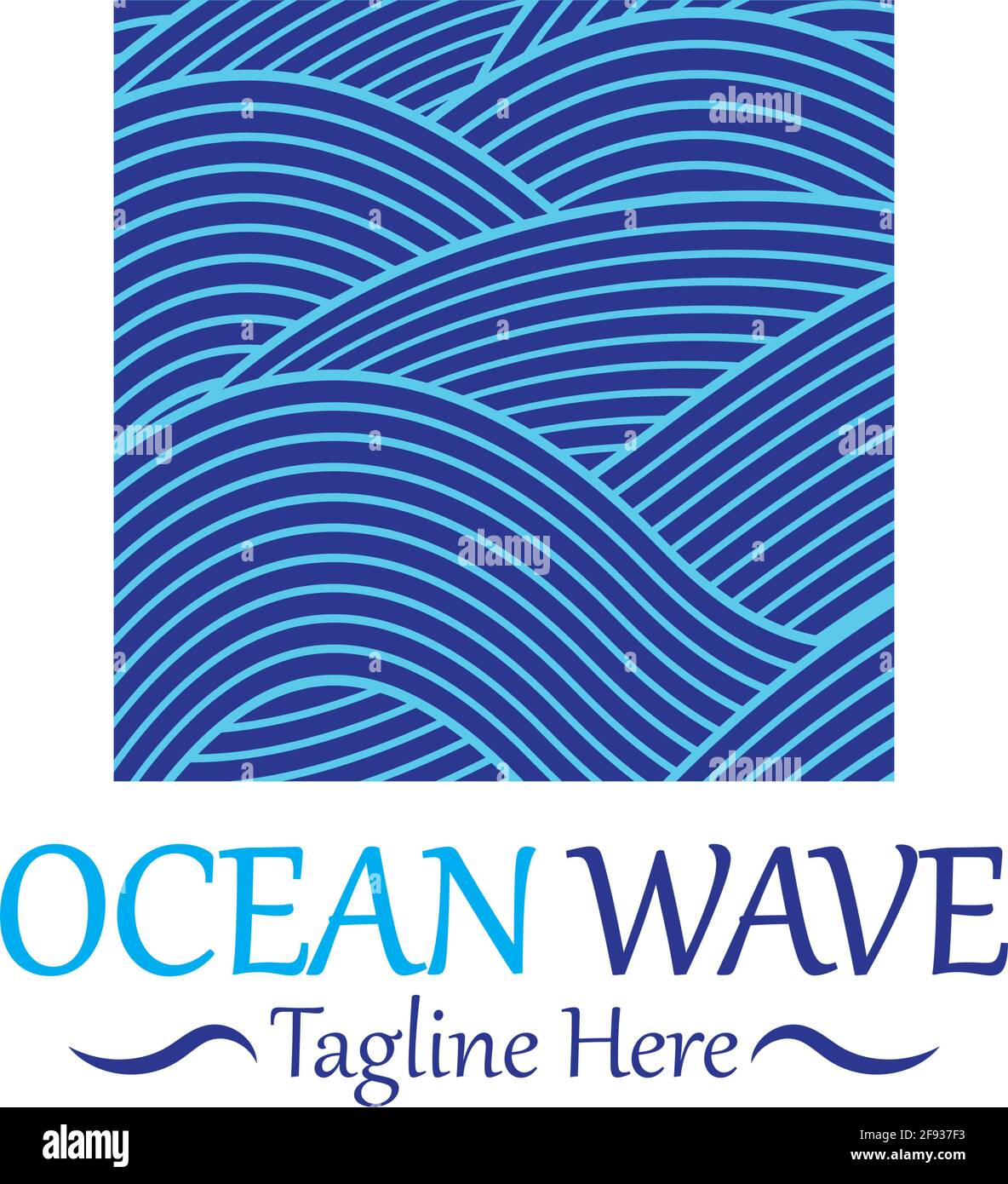 Abstract Blue Ocean Wave In Asian Style. Vector Illustration Stock ...