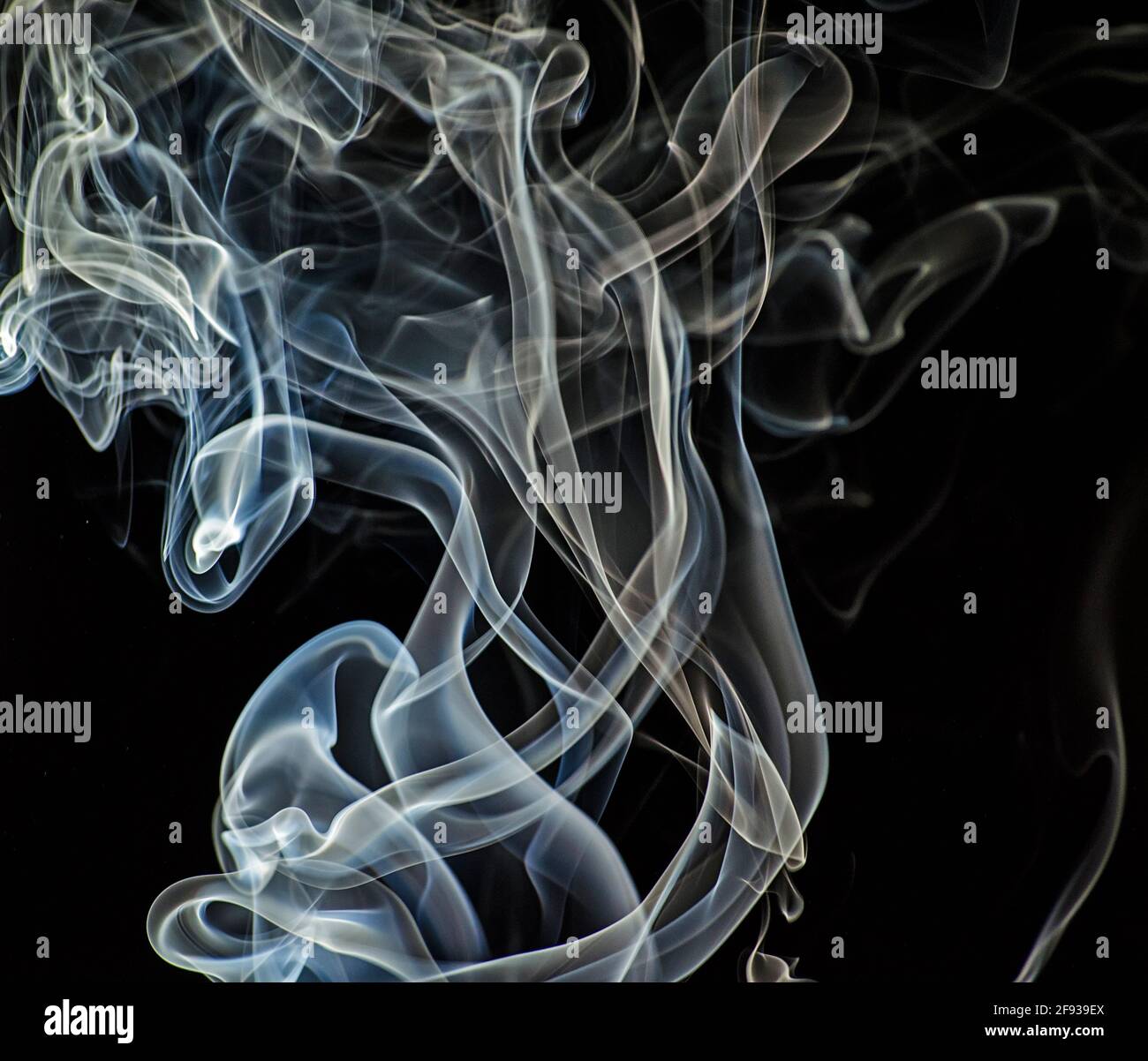 clubbing smoke on a black background Stock Photo