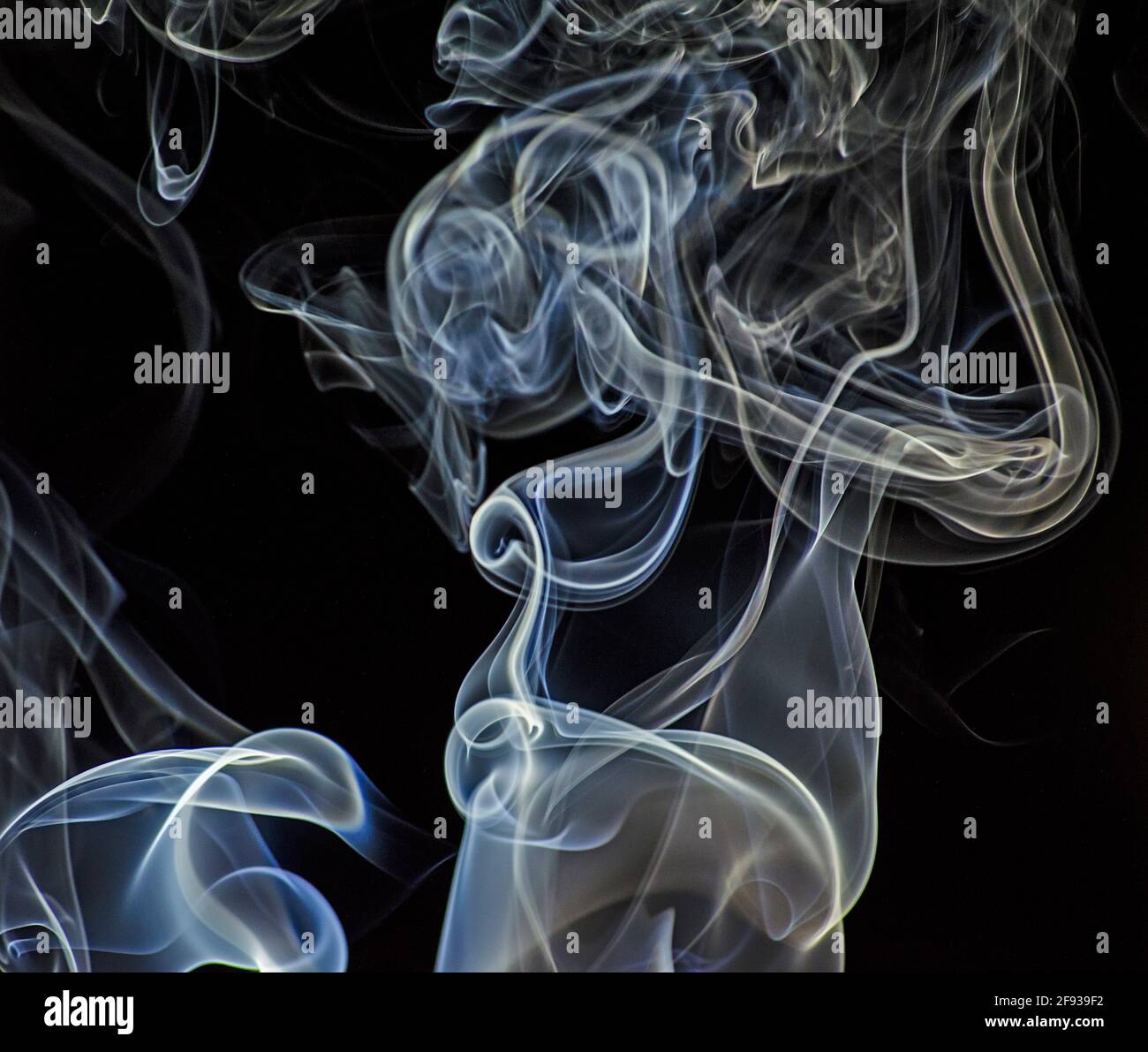 clubbing smoke on a black background Stock Photo