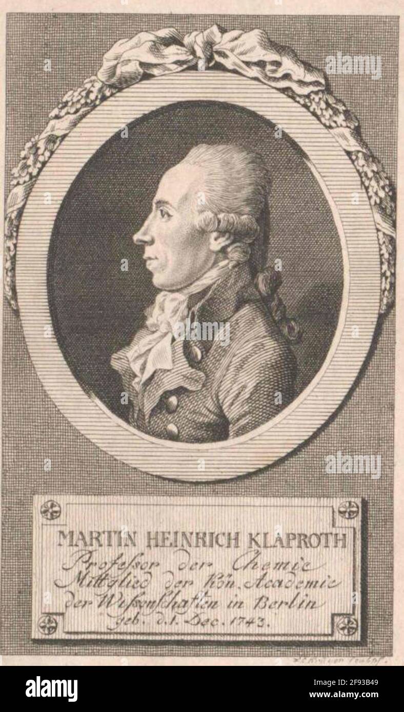Klaproth, Martin Heinrich . Stock Photo