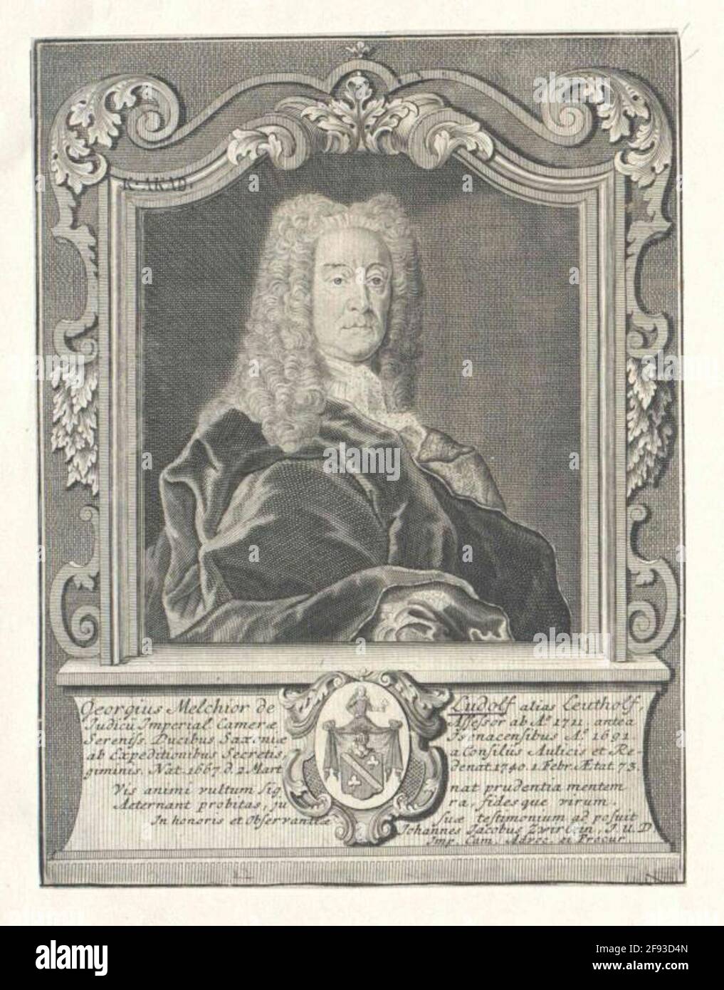 Ludolf, Georg Melchior of publishers: Winckler, Nicolaus Ludwigstecher: Bernigeroth, Martin Stock Photo