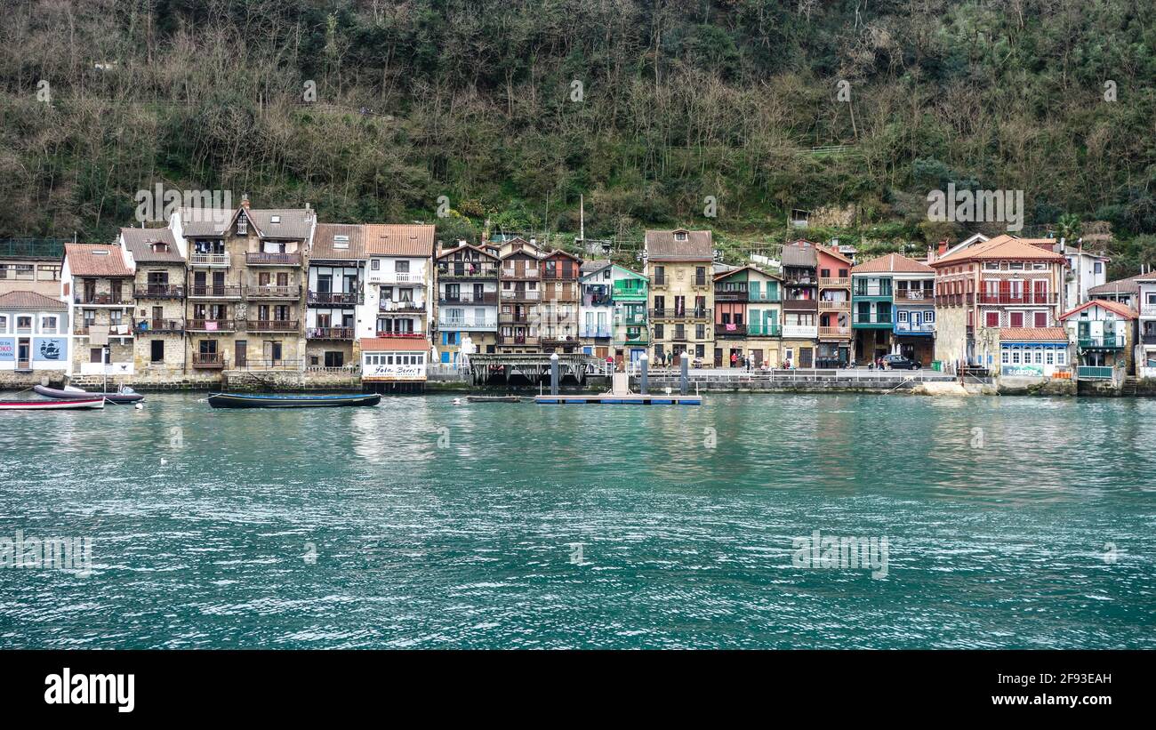 San Sebastian, Spain - March 1, 2021: The scenic Basque fishing village ...