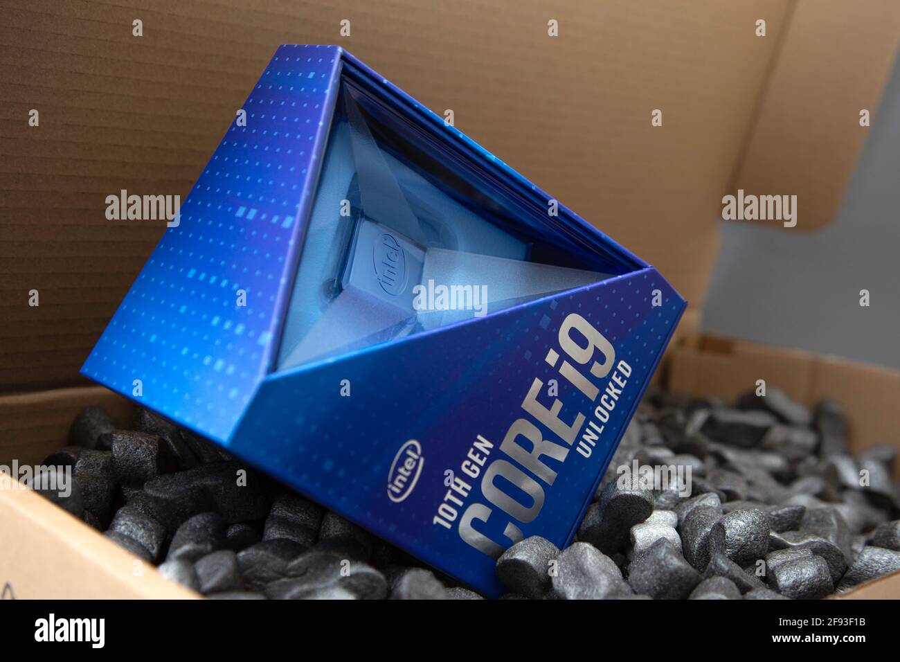 Prague, CZ-14 January 2021: Package Box Delivered of 10th