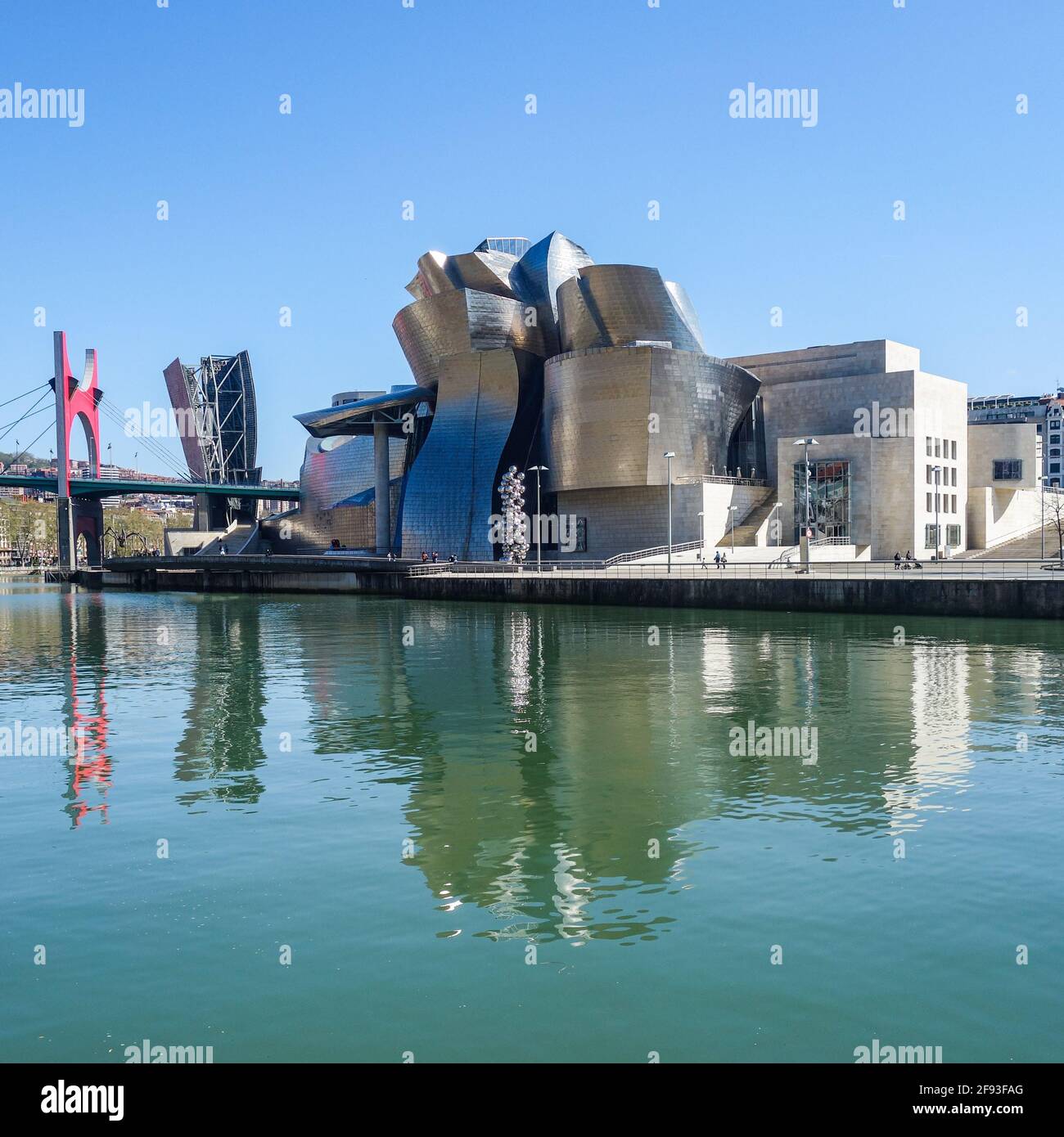 Bilbao, Spain - April 2, 2021: Exterior views of the Guggenheim Museum  Stock Photo - Alamy, image size:1300x1390