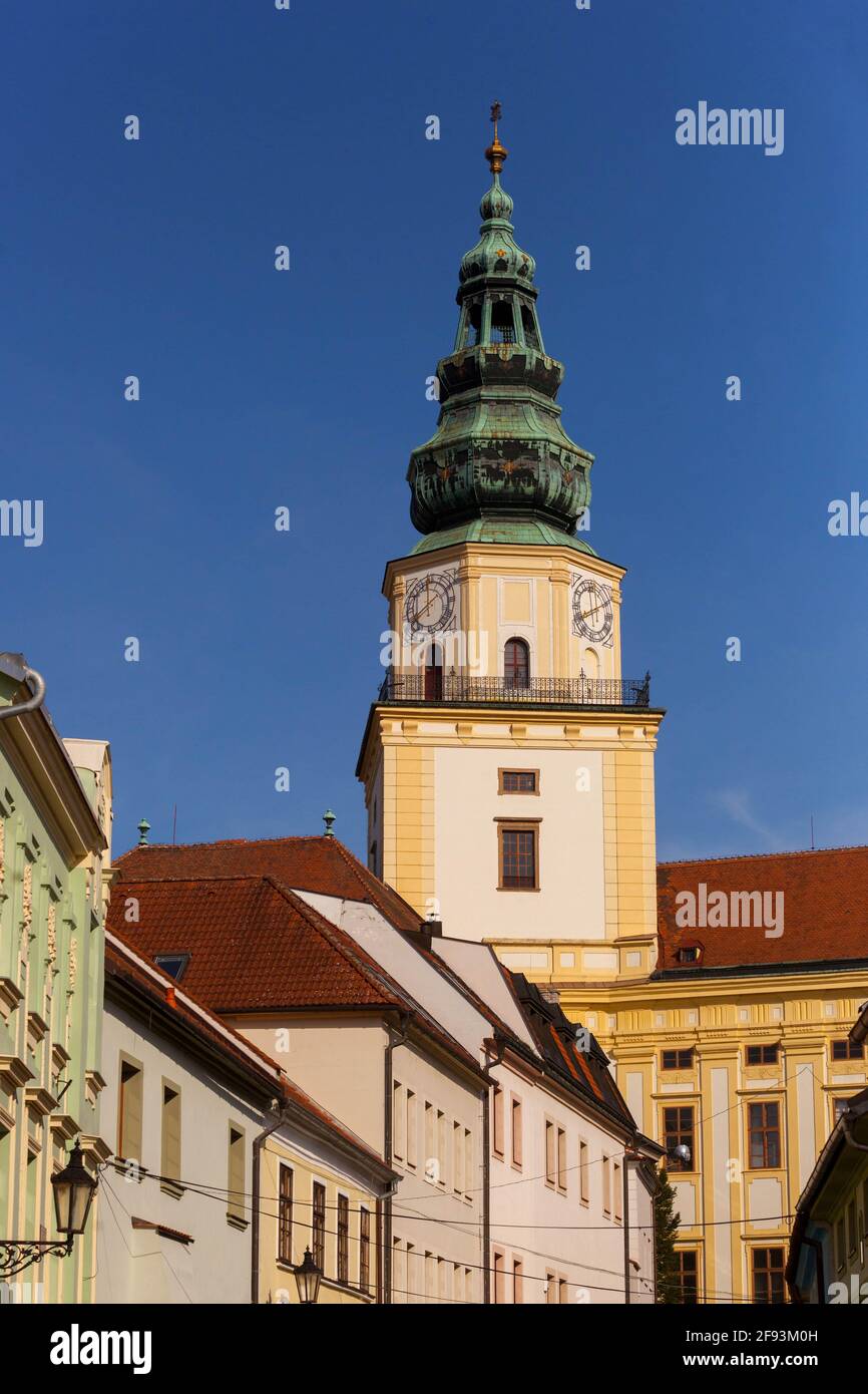 Kromeriz Czech Republic tower of the Archbishop Palace, Stock Photo