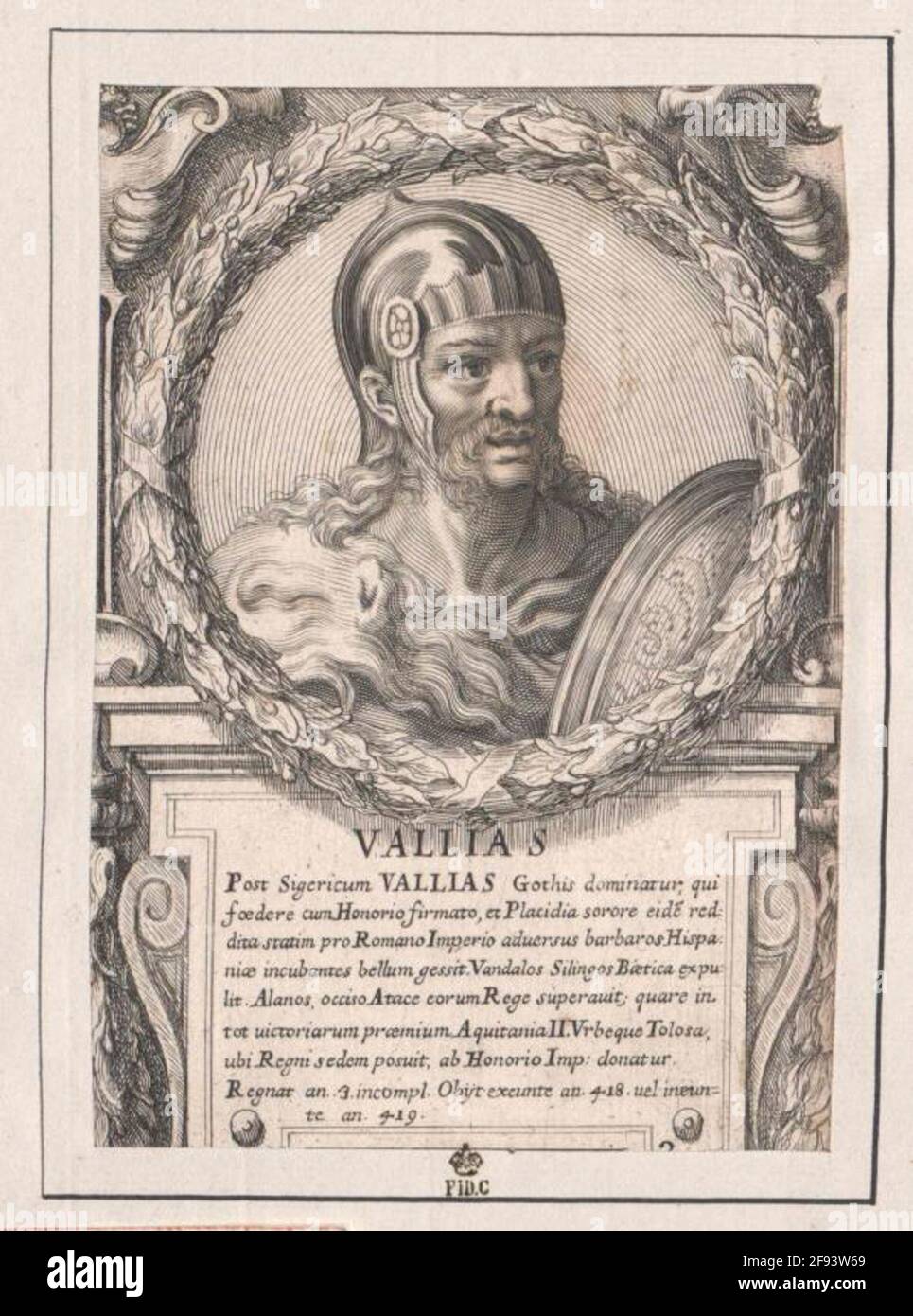 Wallia, King of the Westgoten Stock Photo Alamy