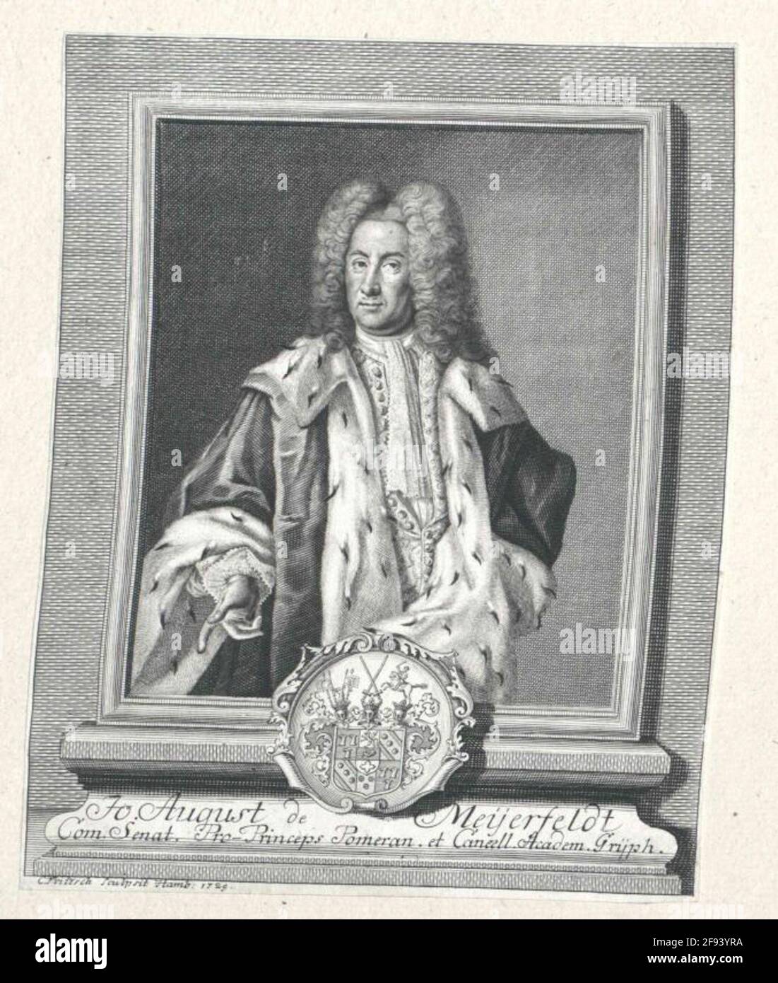 Meyerfeldt, Johann August Graf von. Stock Photo