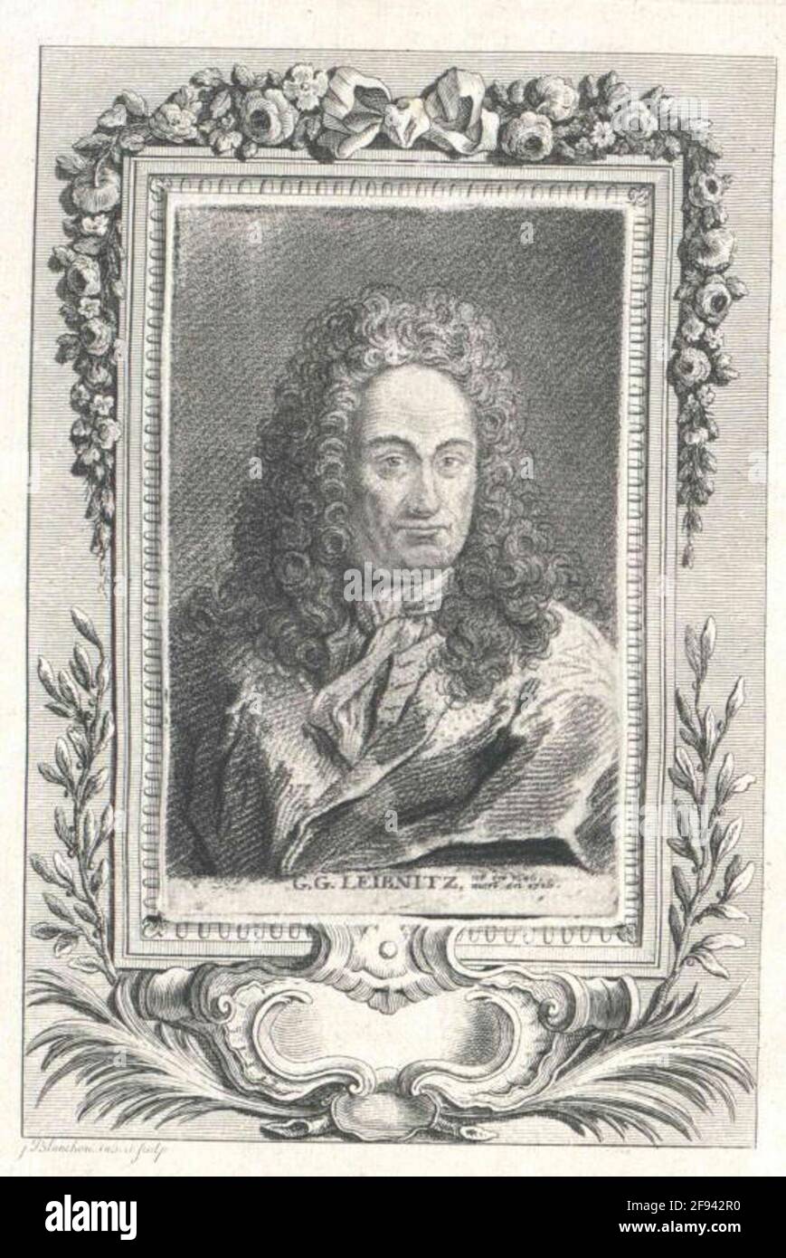 Leibniz, Gottfried Wilhelm Freiherr von. Stock Photo