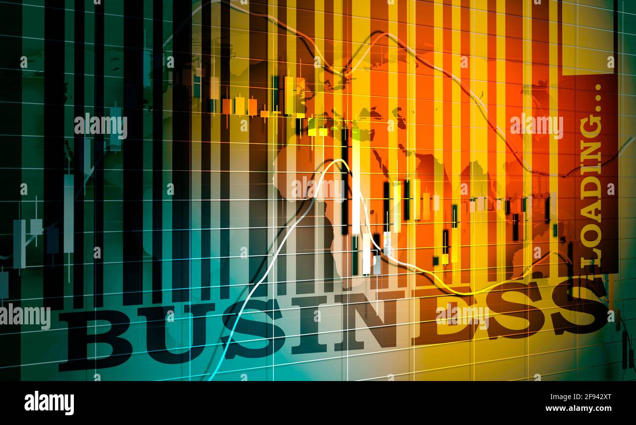 Business text in bar code. Loading bar. Relative for retail business ...