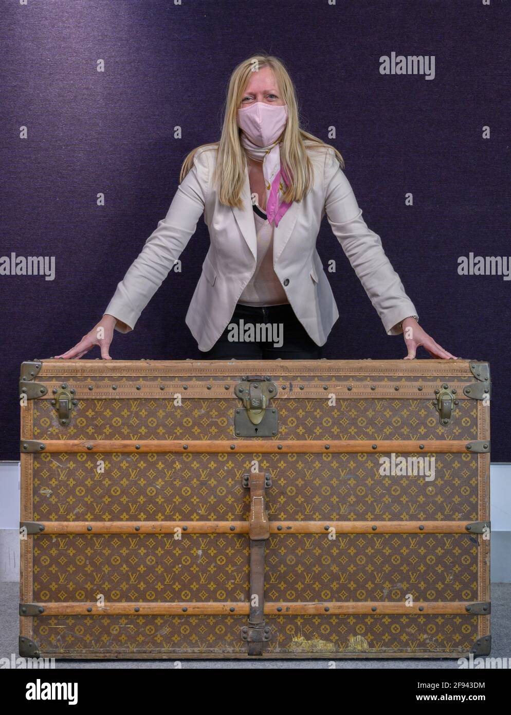 Past auction: Large Louis Vuitton monogrammed steamer trunk early