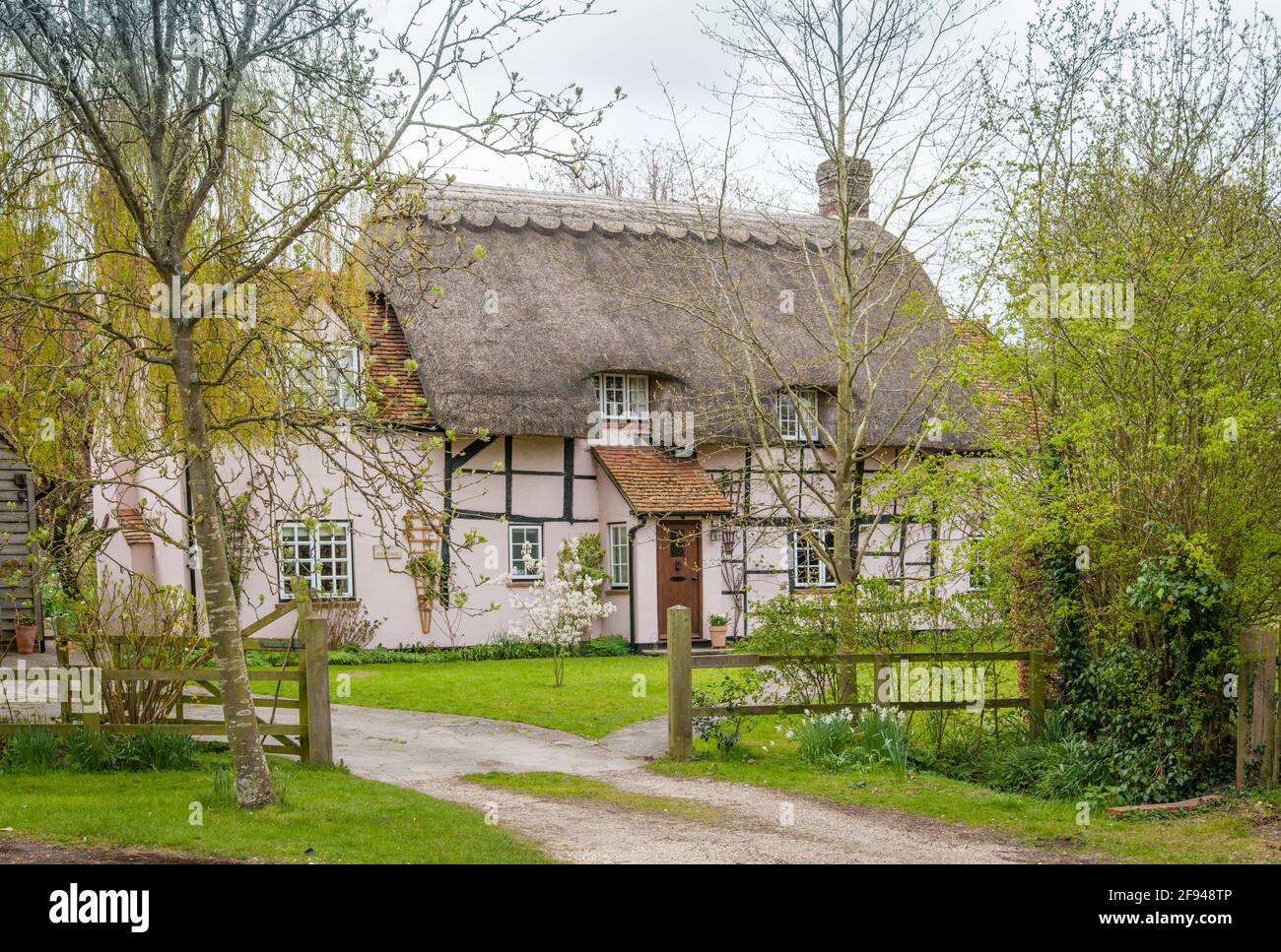 'Cape Cottage' - Cottages in the village of Sydenham, Oxfordshire, England. Stock Photo