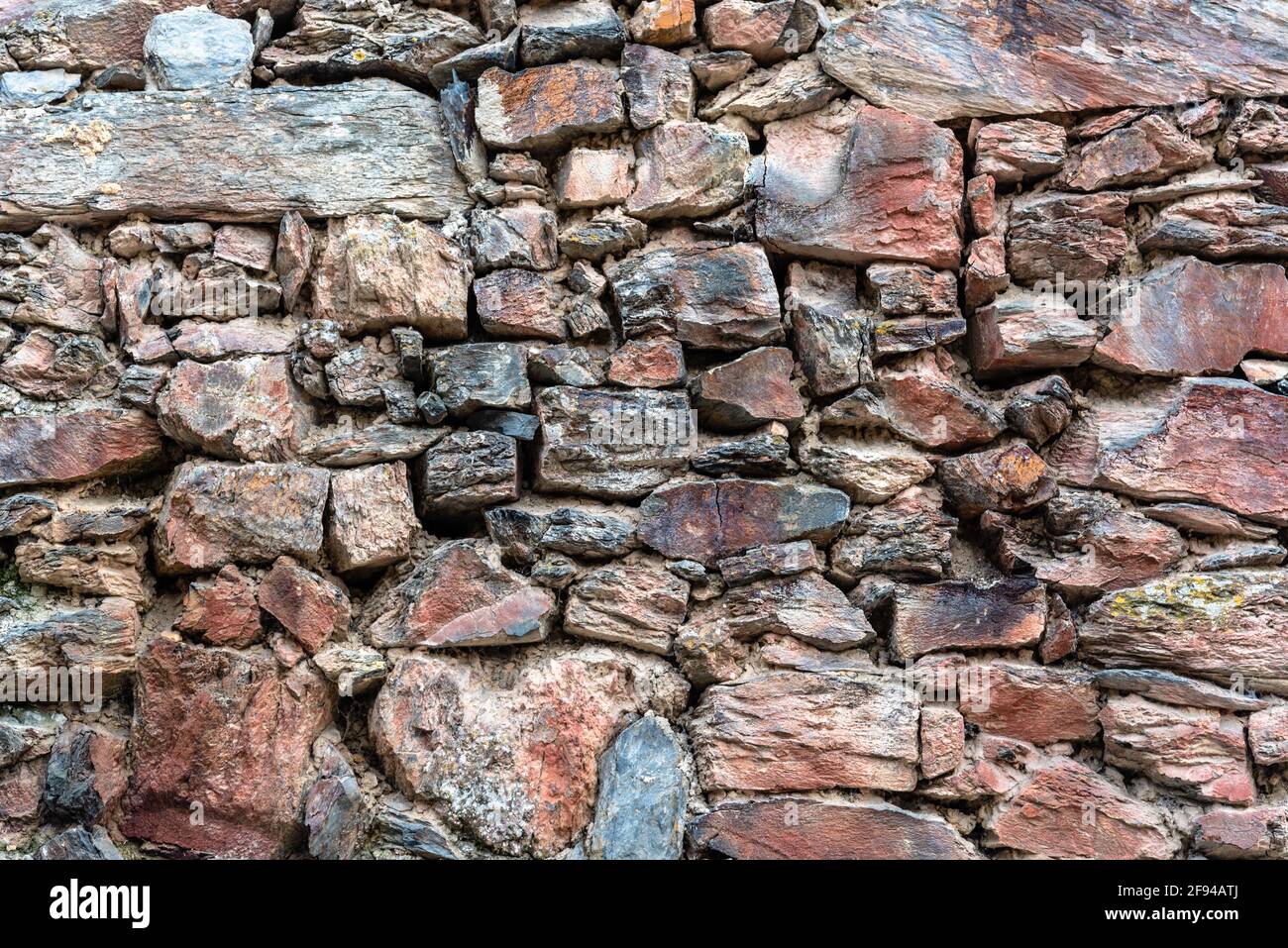 Slate slabs texture background. Pattern of black slate wall. Stock Photo
