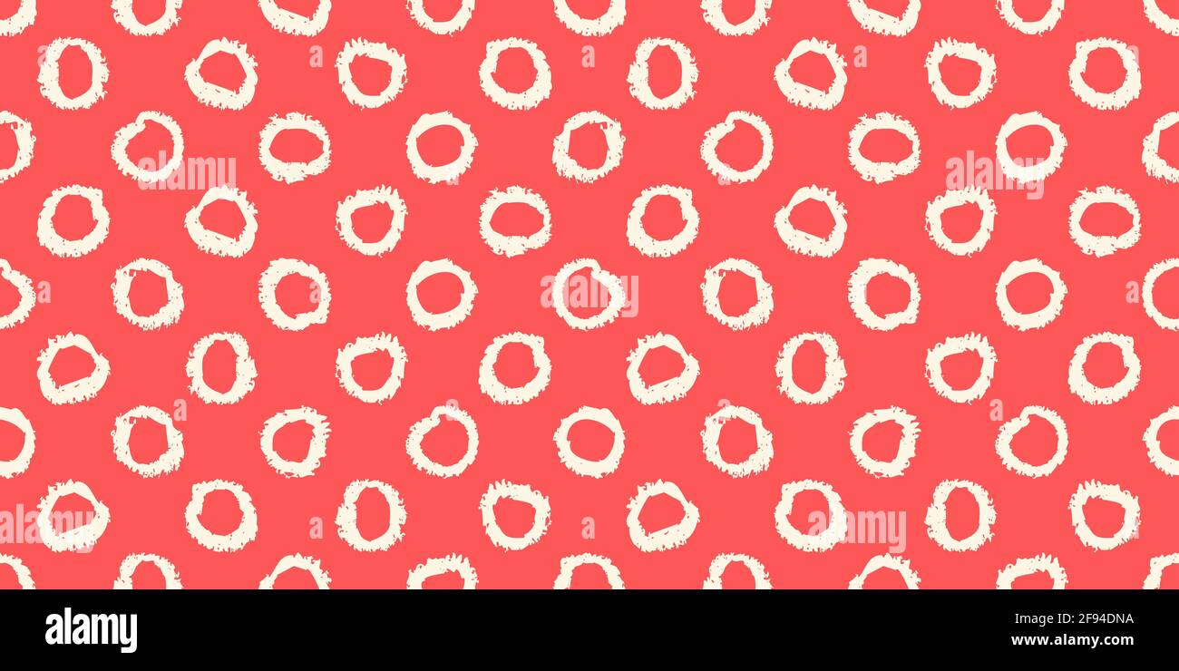 Polka dot seamless pattern with hand painted circles Stock Vector Image ...