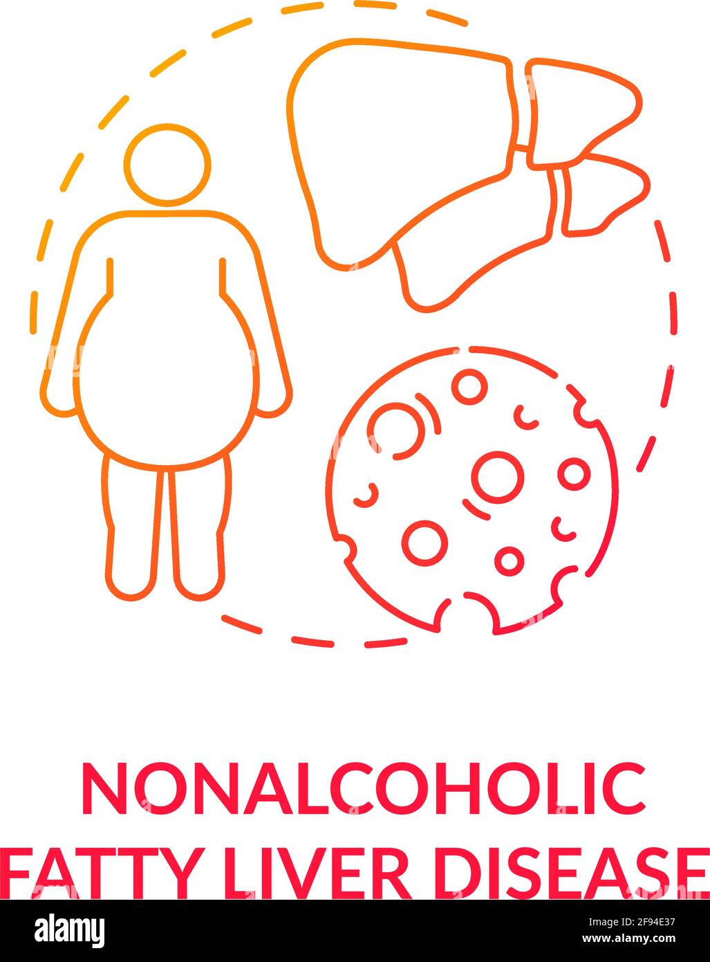 Nonalcoholic fatty liver disease concept icon Stock Vector Image & Art