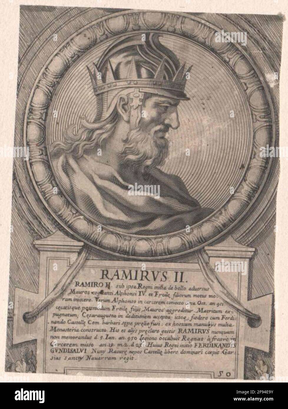 Ramiro II., König von León Stock Photo Alamy