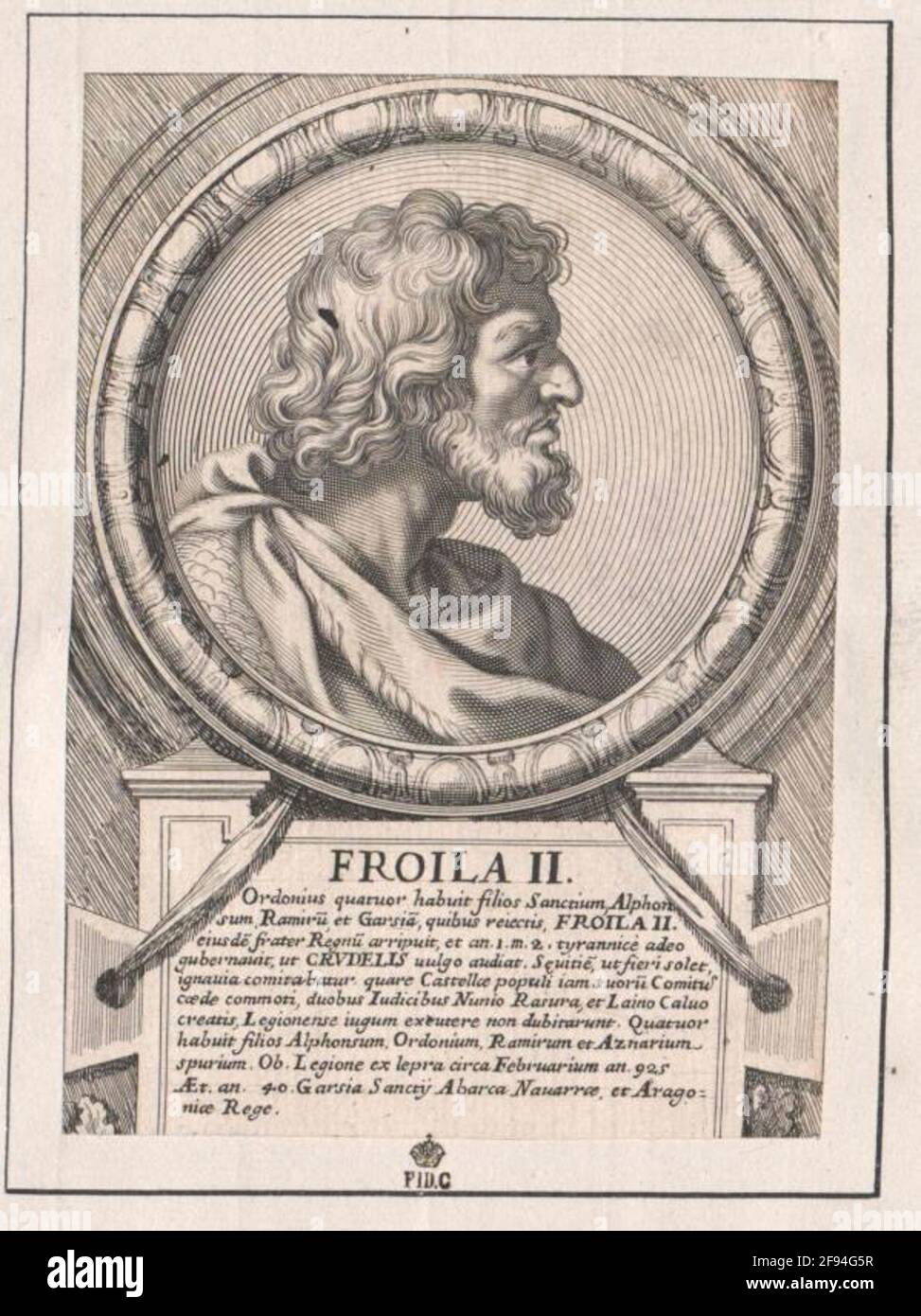 Fruela II, the outstanding, king of Asturias and León Stock Photo Alamy