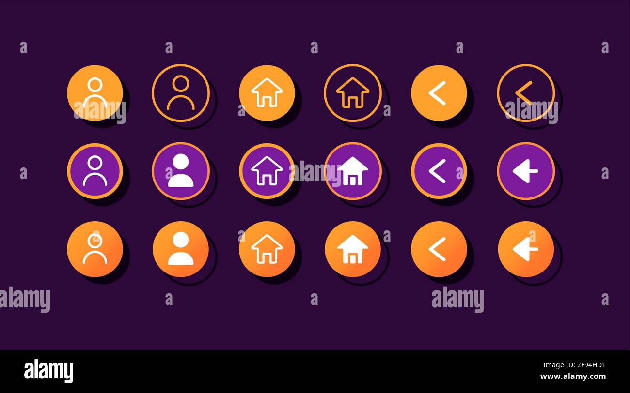 User profile UI elements kit Stock Vector Image & Art - Alamy