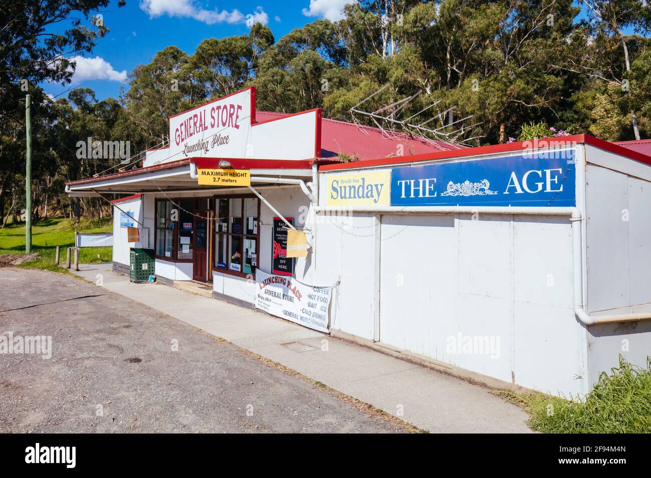 Australian Milk Bar in Launching Place Australia Stock Photo Alamy