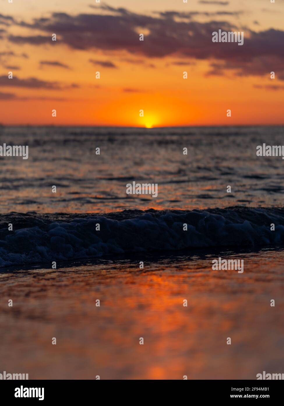 Beautiful golden sunrise scenery over the sea Stock Photo - Alamy