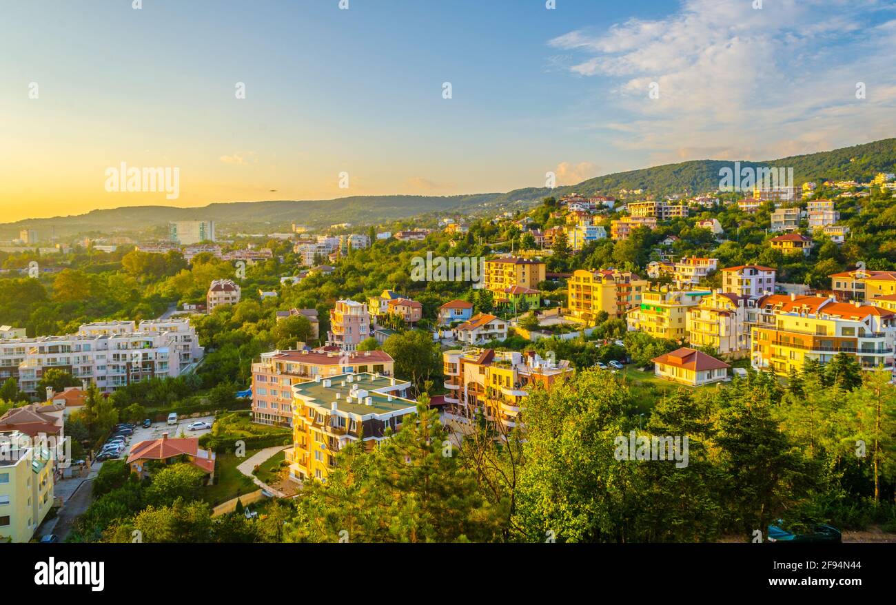 Aerial view of varna during sunset Stock Photo - Alamy