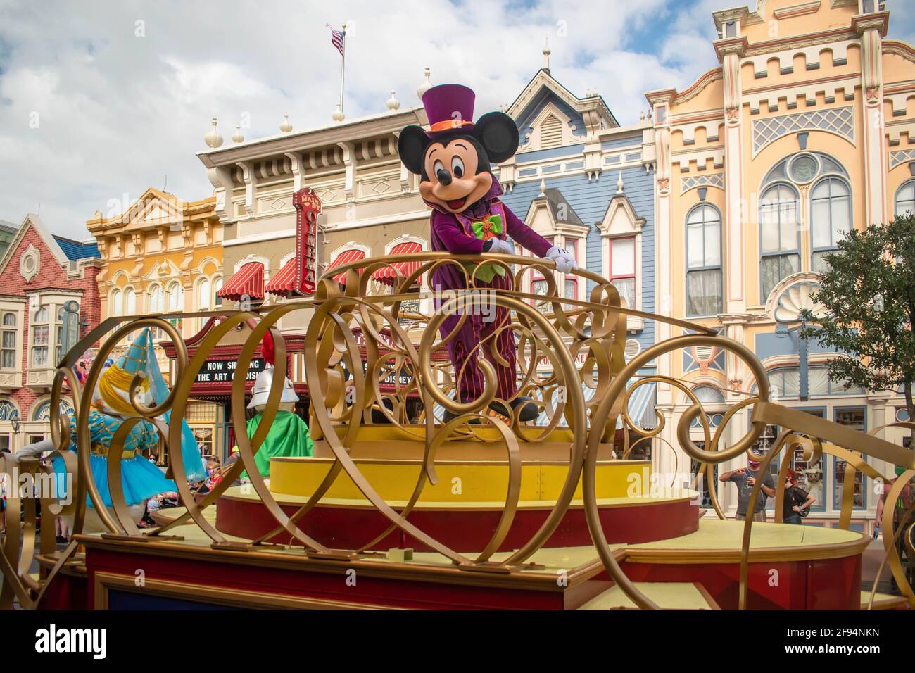 Orlando, Florida. August 04, 2020. Mickey Mouse on Halloween Parade float at Magic Kingdom (3) Stock Photo