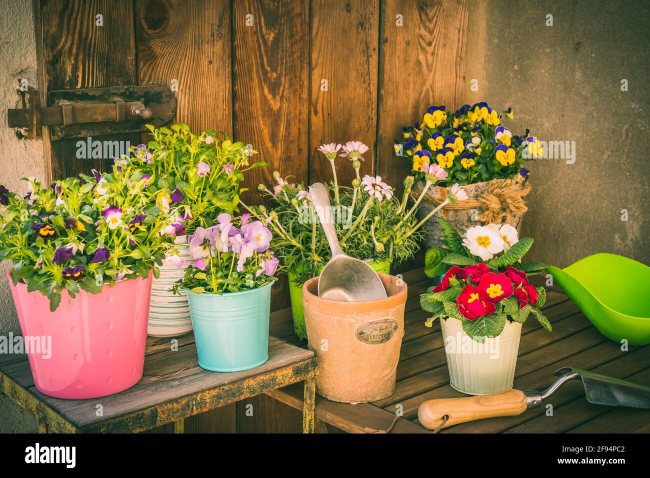 Gardening tools table shed hi-res stock photography and images - Alamy