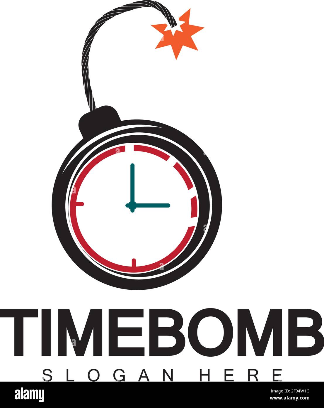 Time bomb logo vector icon ilustration design template Stock Vector