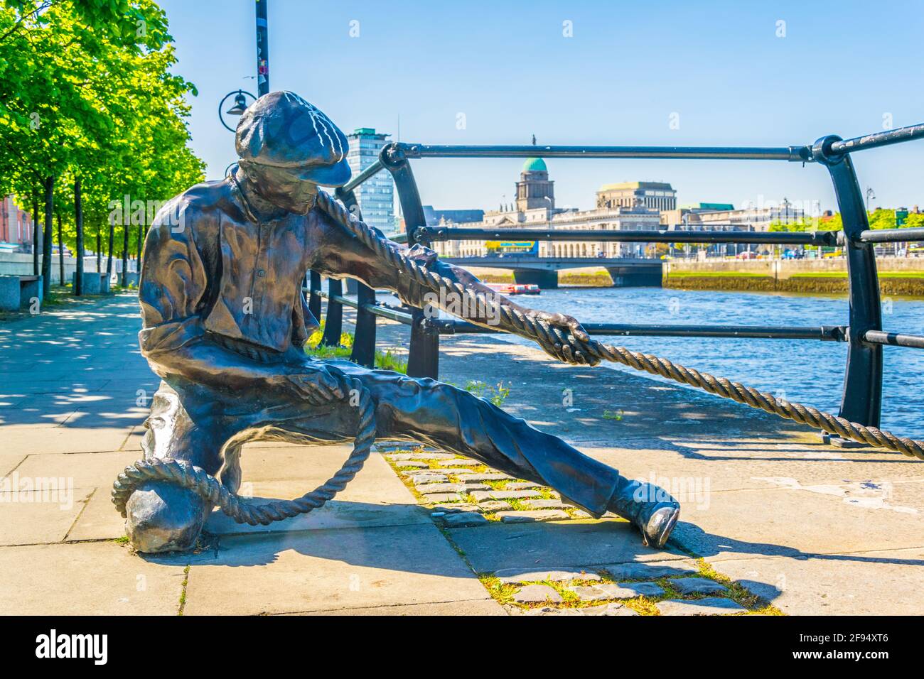 The Linesman Bronze Sculpture Of Dock Worker On The Banks Of The the-linesman-bronze-sculpture-of-dock-worker-on-the-banks-of-the