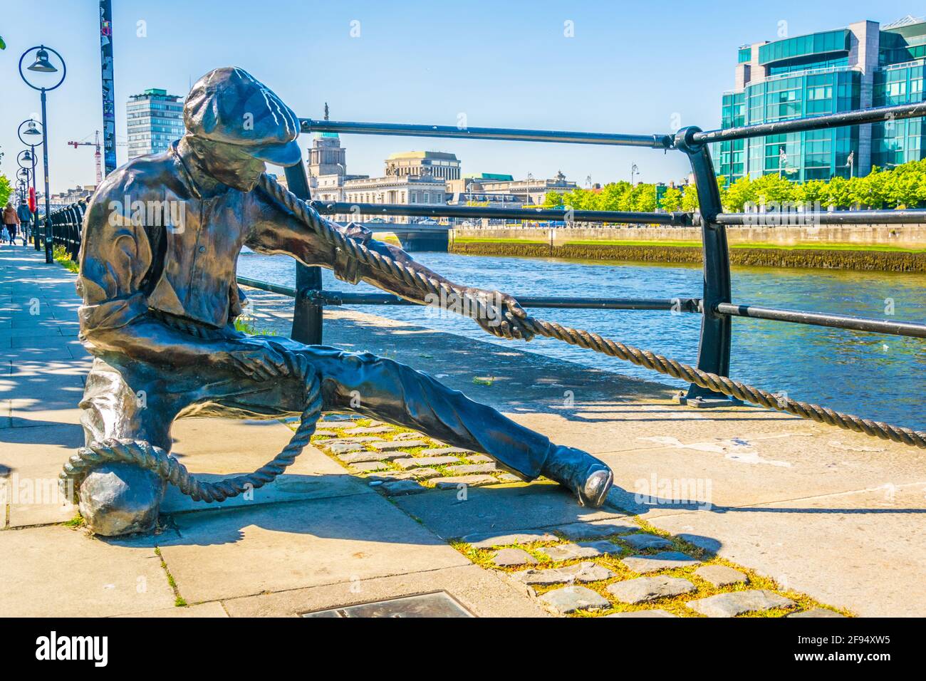 The Linesman Bronze Sculpture Of Dock Worker On The Banks Of The the-linesman-bronze-sculpture-of-dock-worker-on-the-banks-of-the