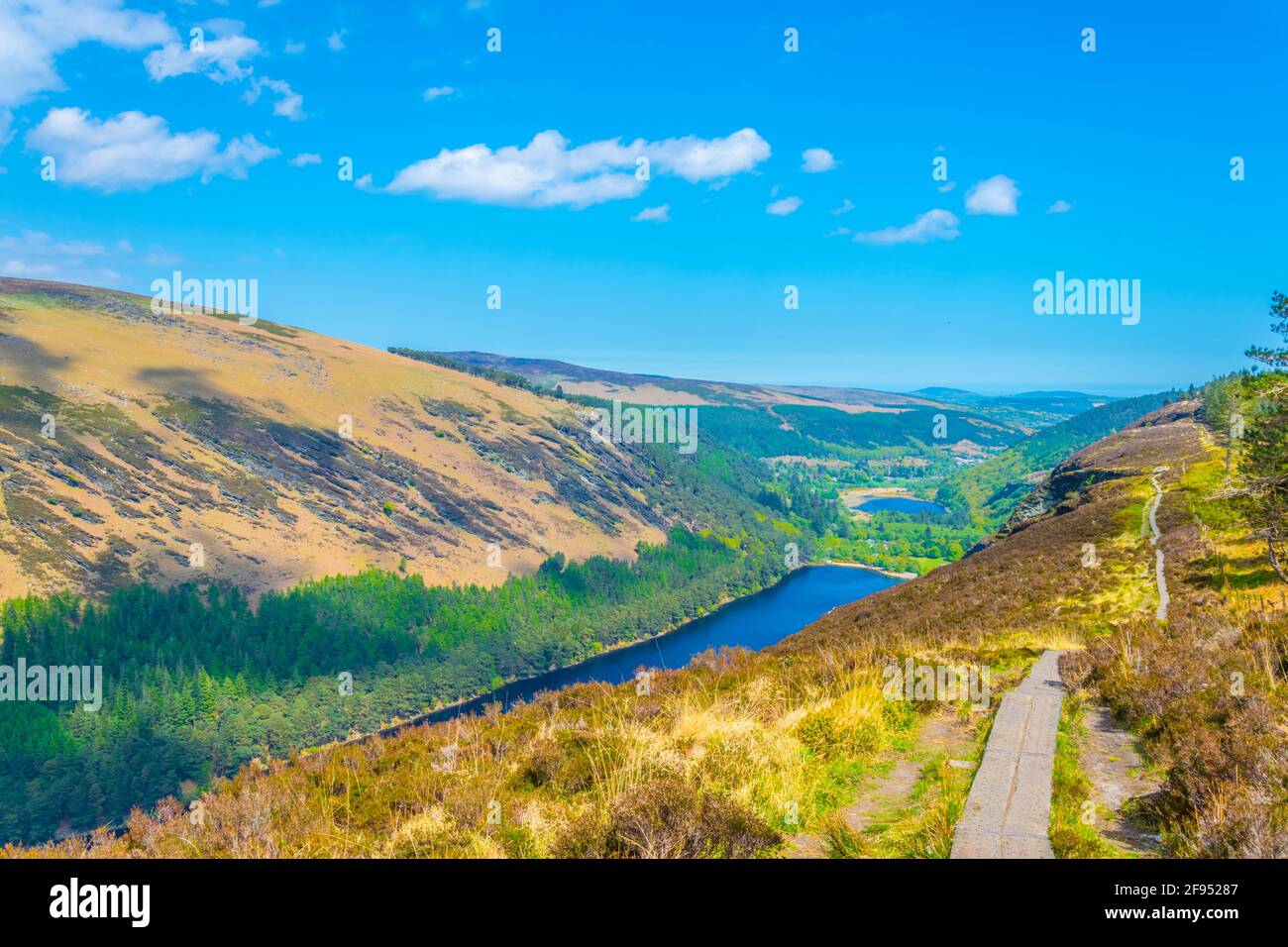 Aerial View Of The Upper Lake In Glendalough Ireland Stock Photo Alamy aerial-view-of-the-upper-lake-in-glendalough-ireland-stock-photo-alamy