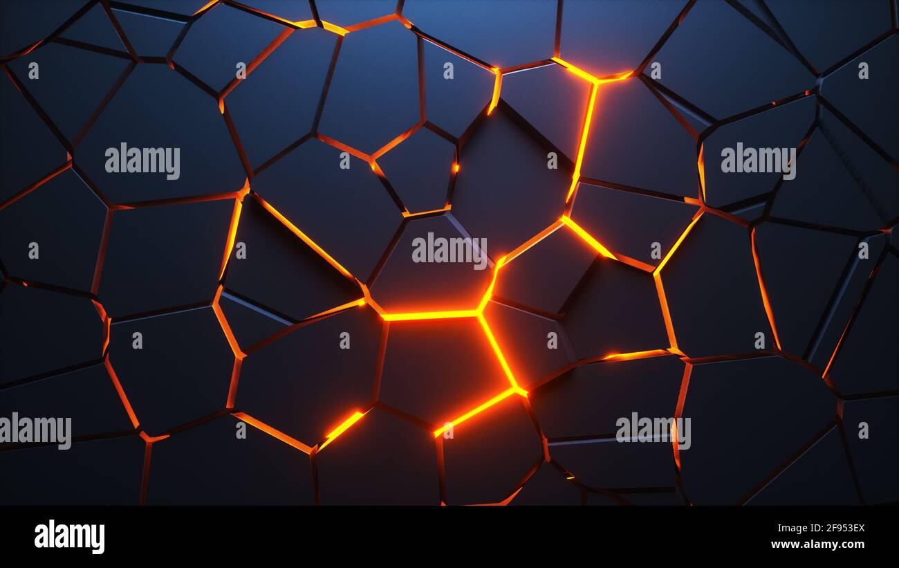 Abstract geometric background. Explosion power design with crushing ...