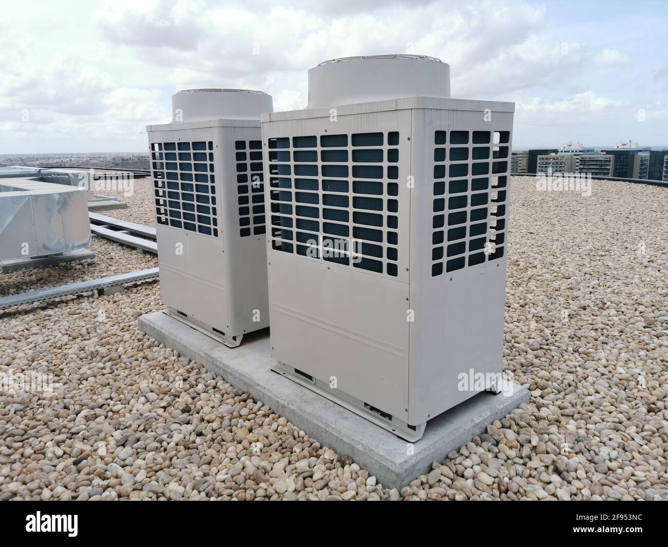 View of exterior VRV air conditioning units, extraction and