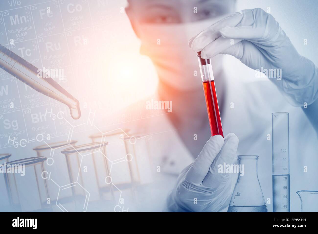 Laboratory Research. Health care, blood test. Medical concept Stock