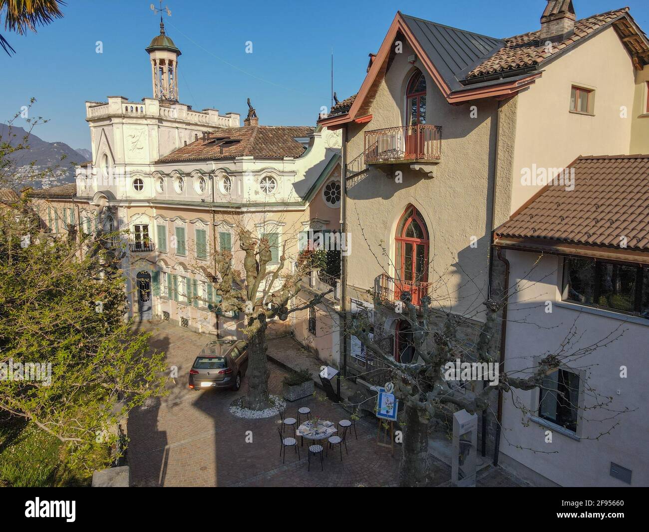 Museum and House where the writer Hermann Hesse stayed in Montagnola on Italian part of Switzerland Stock Photo