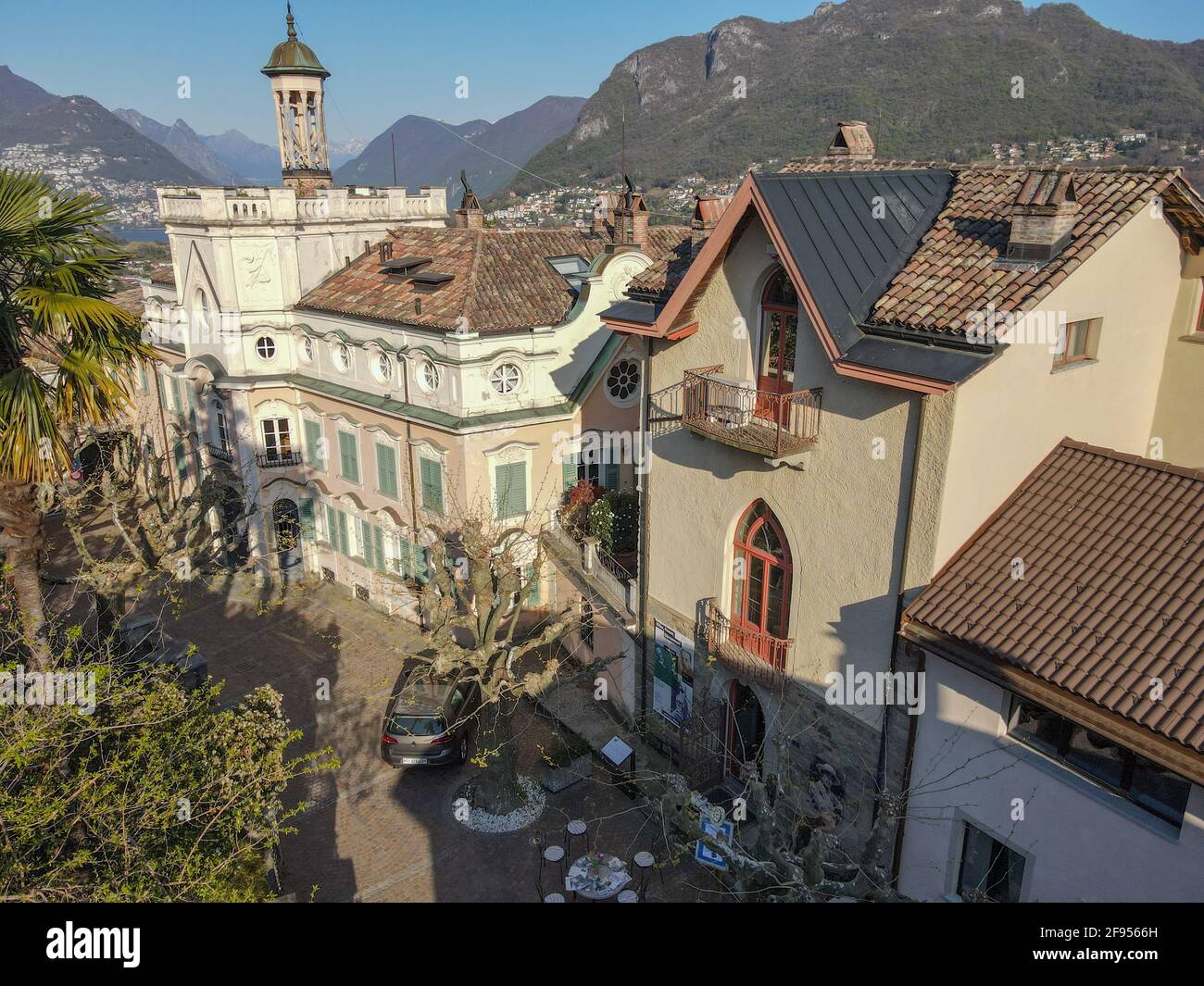 Museum and House where the writer Hermann Hesse stayed in Montagnola on Italian part of Switzerland Stock Photo