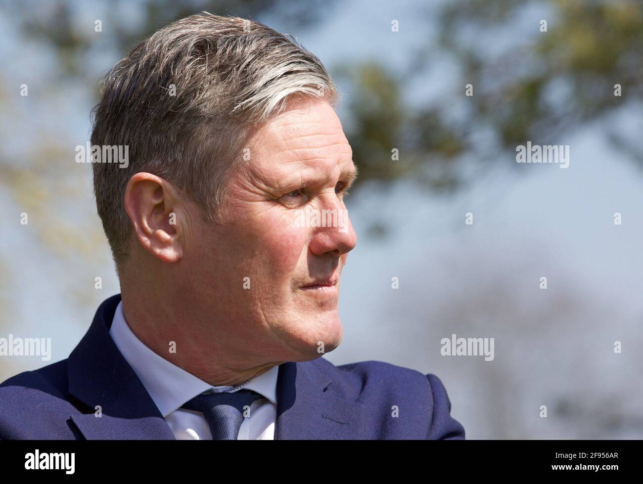 Edinburgh, UK, 16th April 2021L: Sir Keir Starmer supporting Scottish Labour in Scottish elections. PiC Credit: Terry Murden/Alamy Live News Stock Photo