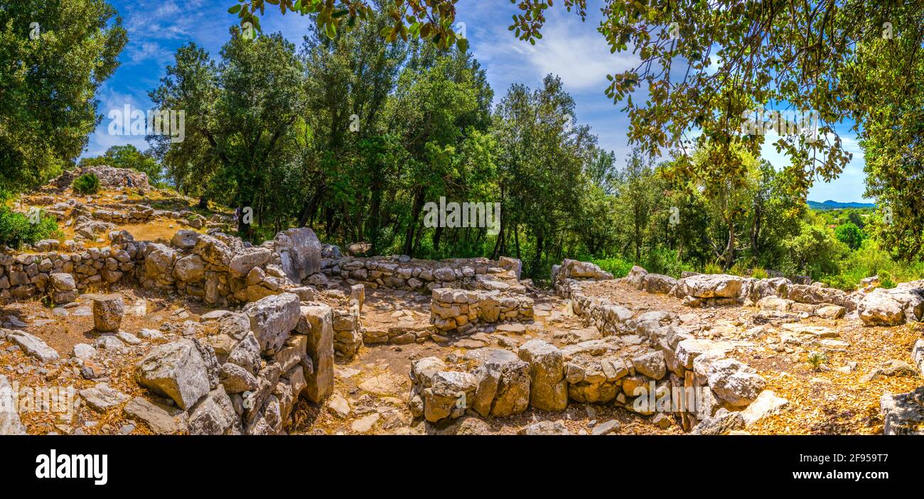 Ses Paisses ancient ruins near Arta, Mallorca, Spain Stock Photo