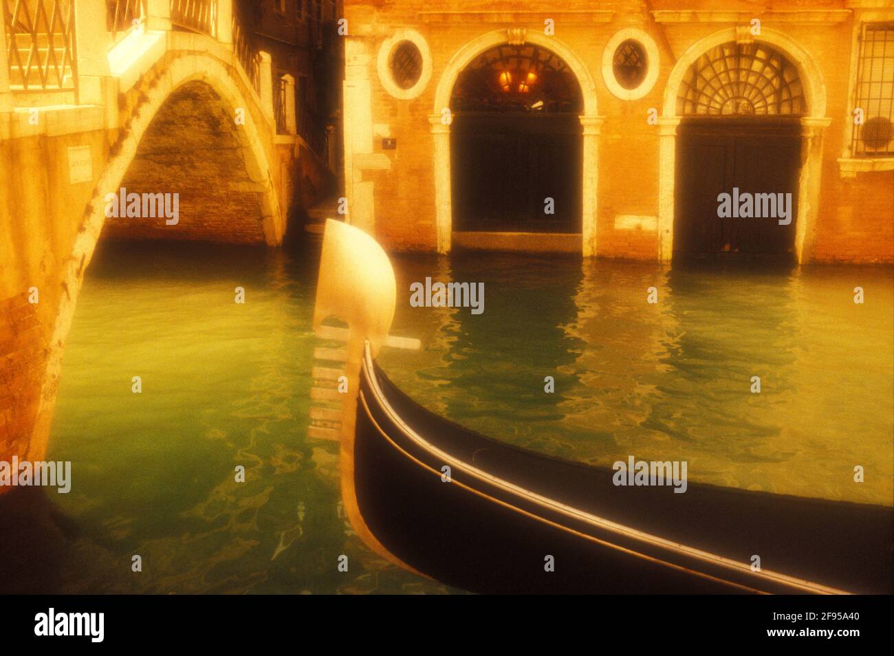 Italy,Venice,gondola on a canal Stock Photo