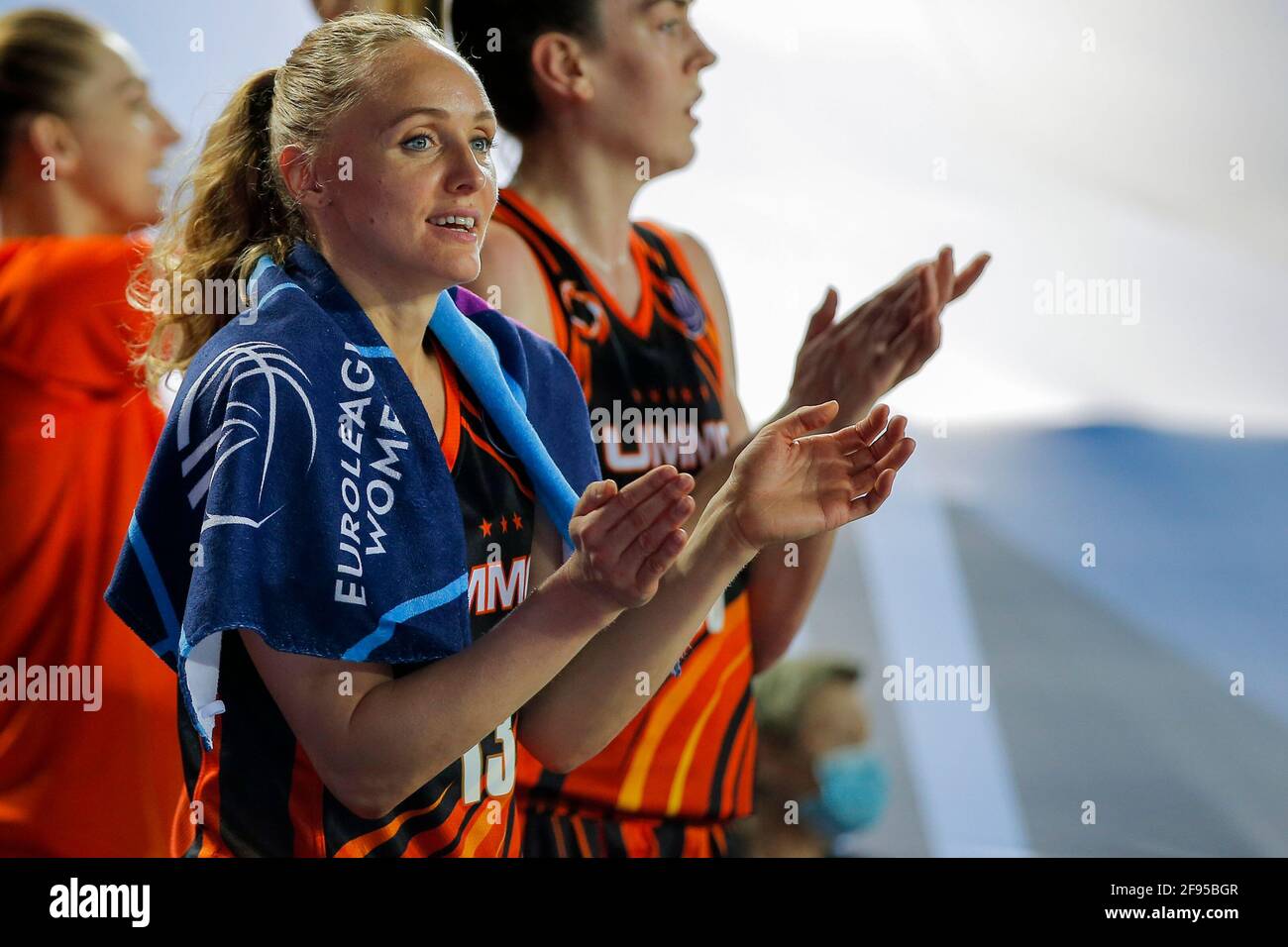 ISTANBUL, Turkey. 16th Apr, 2021: Basketbal: Fenerbahce Oznur Kablo v UMMC Ekaterinburg: Istanboel ISTANBUL, Turkey. 16th Apr, 2021. APRIL 16: Elena Beglova of UMMC Ekaterinburg during the Euroleague Women Final Four match between Fenerbahce Oznur Kablo and UMMC Ekaterinburg at Volkswagen Arena on April 16, 2021 in Istanbul, Turkey (Photo by /Orange Pictures) Credit: Orange Pics BV/Alamy Live News Stock Photo