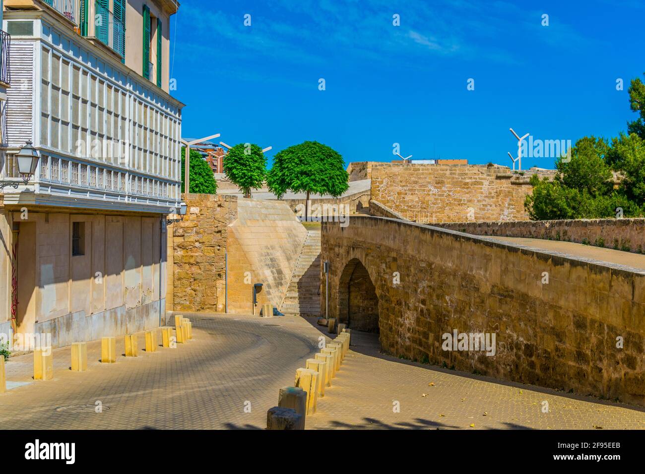 medieval ramparts at palma de Mallorca, Spain Stock Photo - Alamy