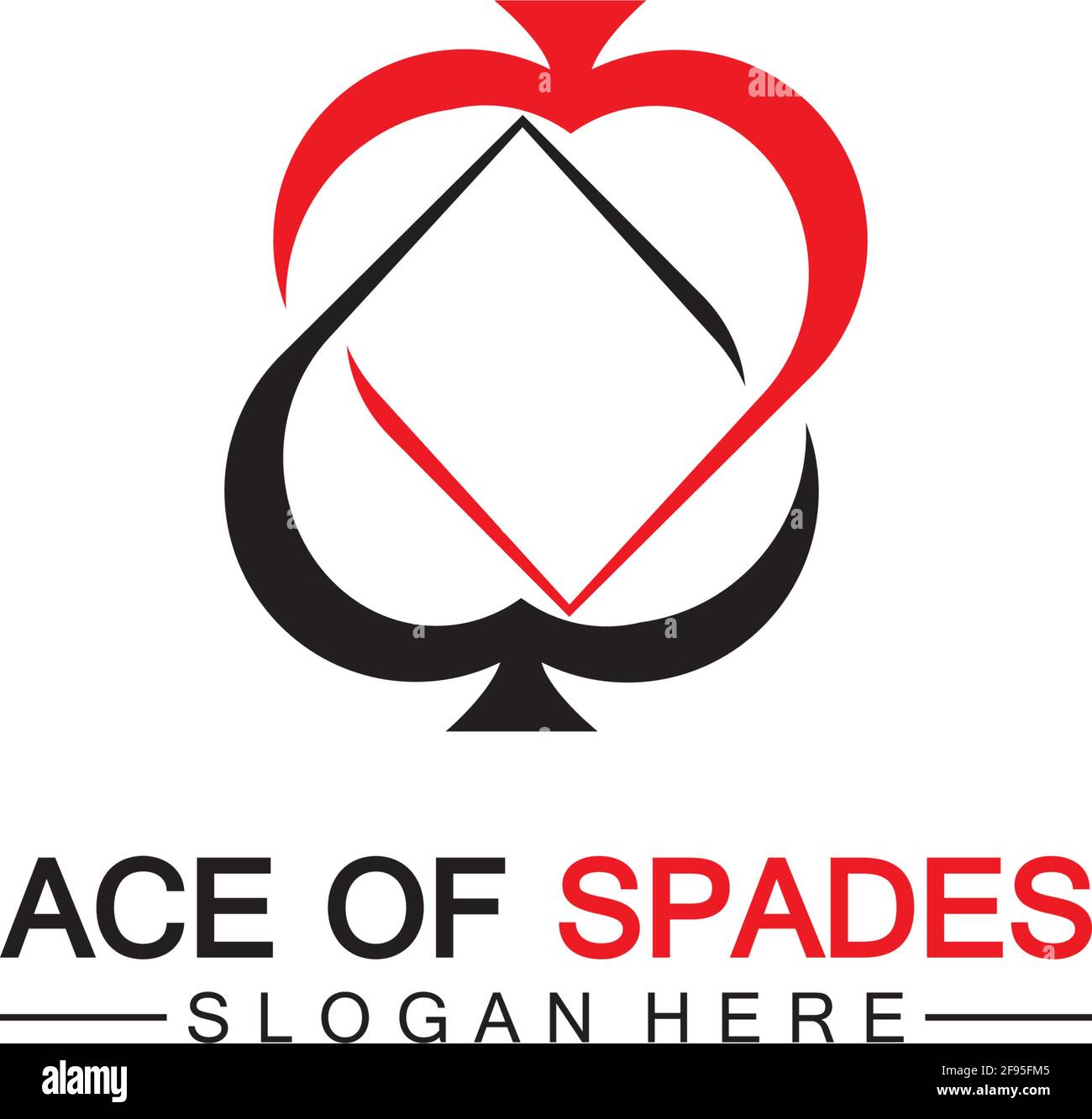 Ace of Spades icon logo design. Flat related icon for web and
