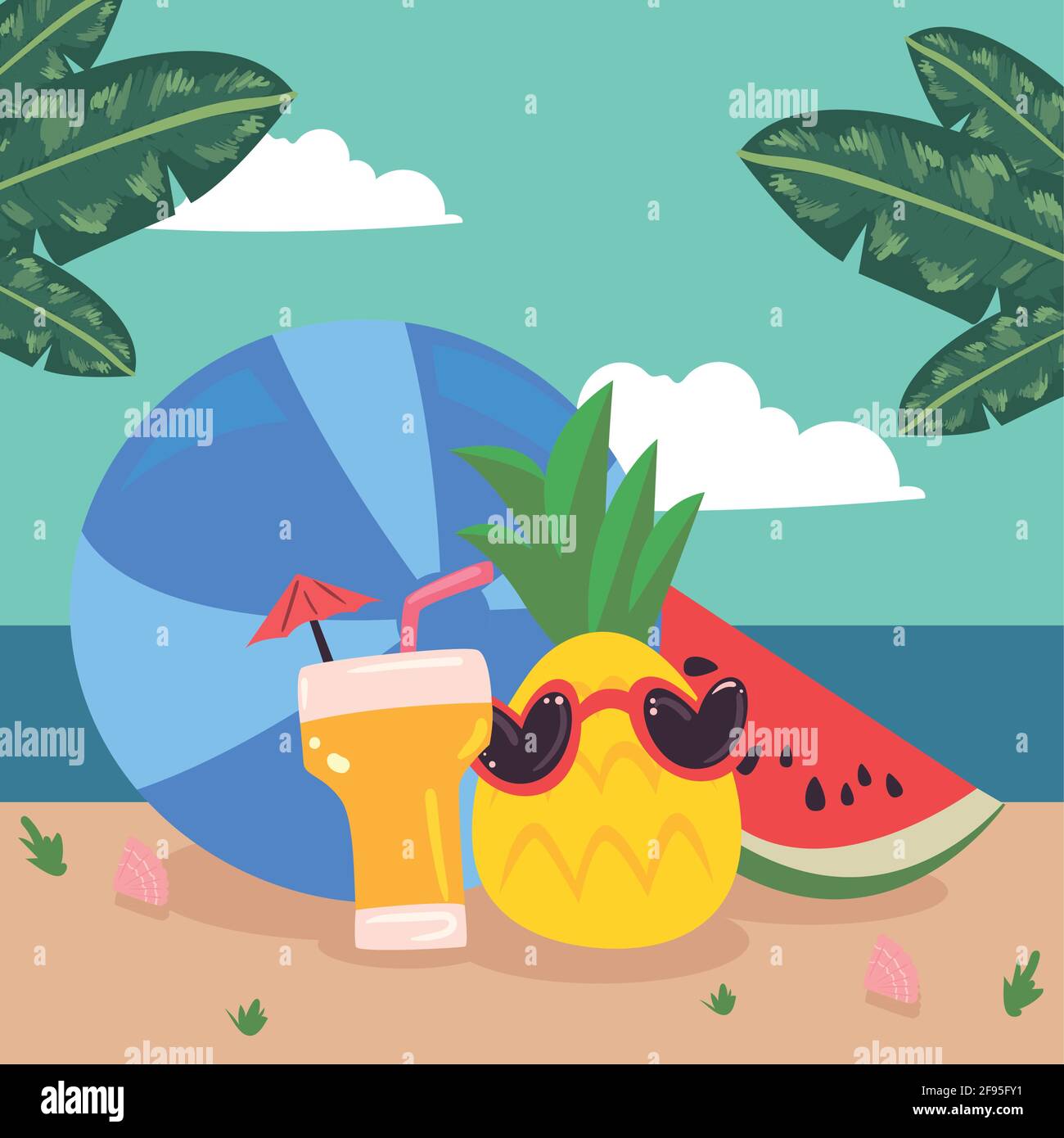 Summer and vacation icon collection Stock Vector Image & Art - Alamy