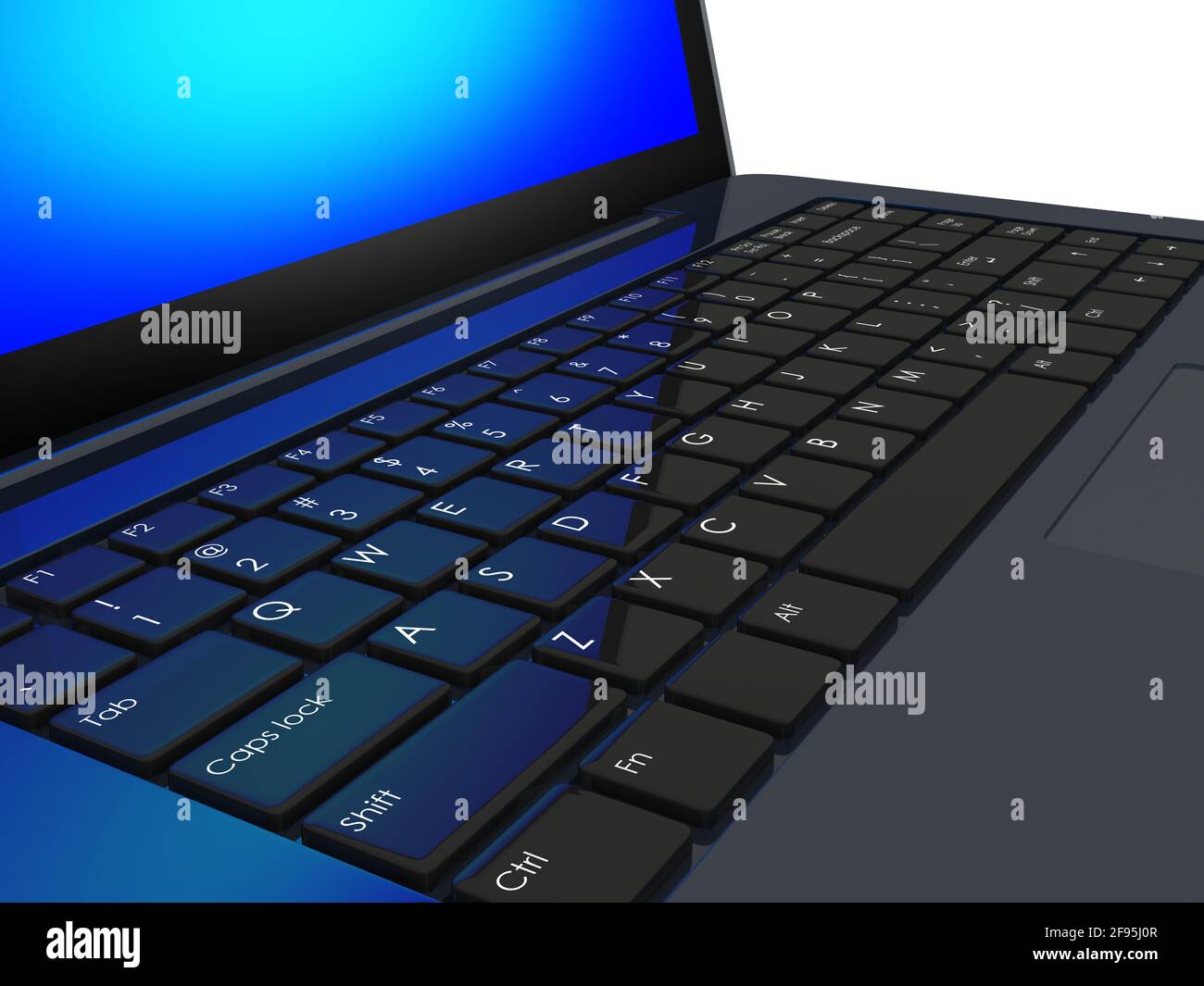 Open laptop blue screen hi-res stock photography and images - Alamy