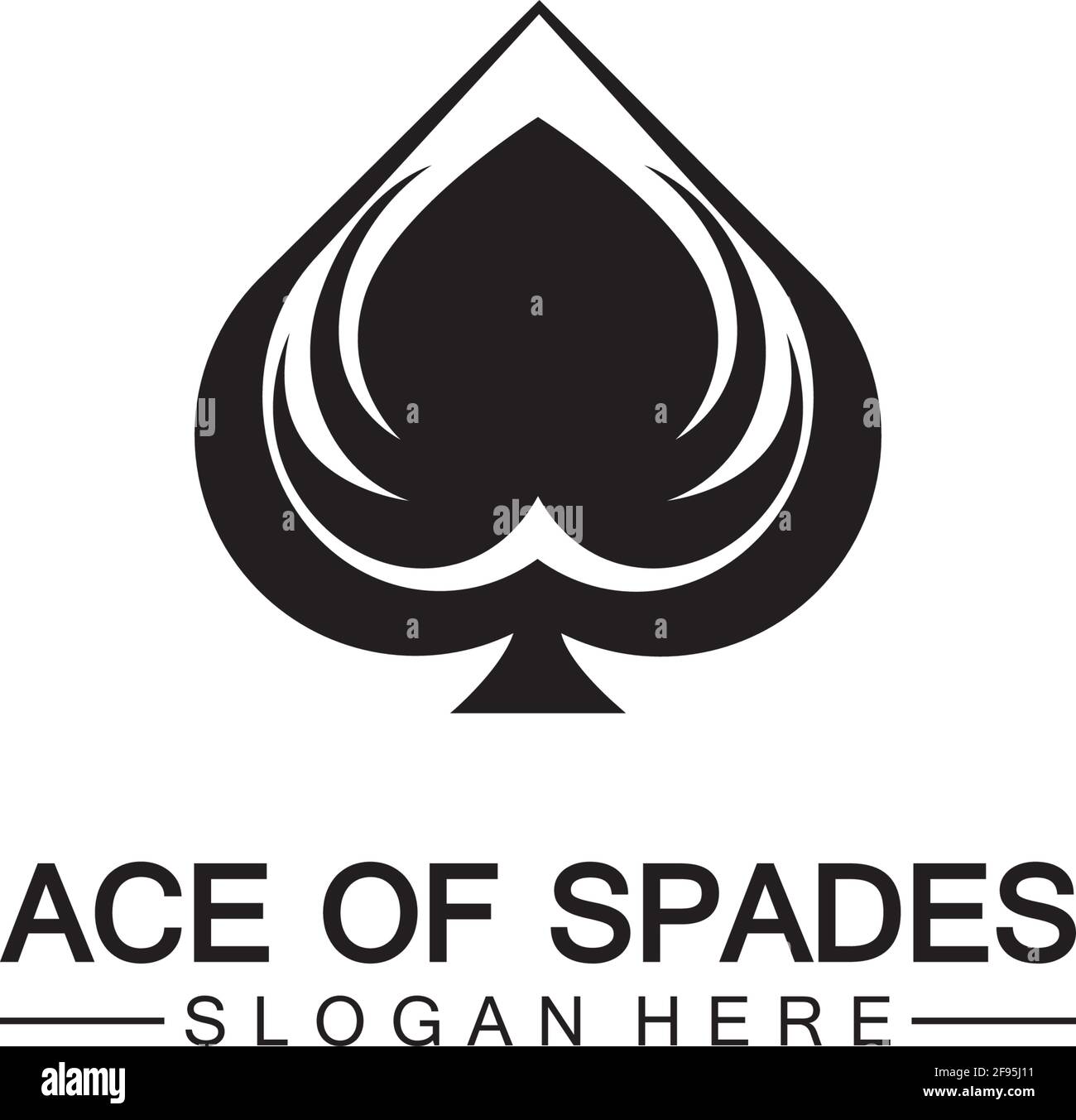 Ace of Spades icon logo design. Flat related icon for web and